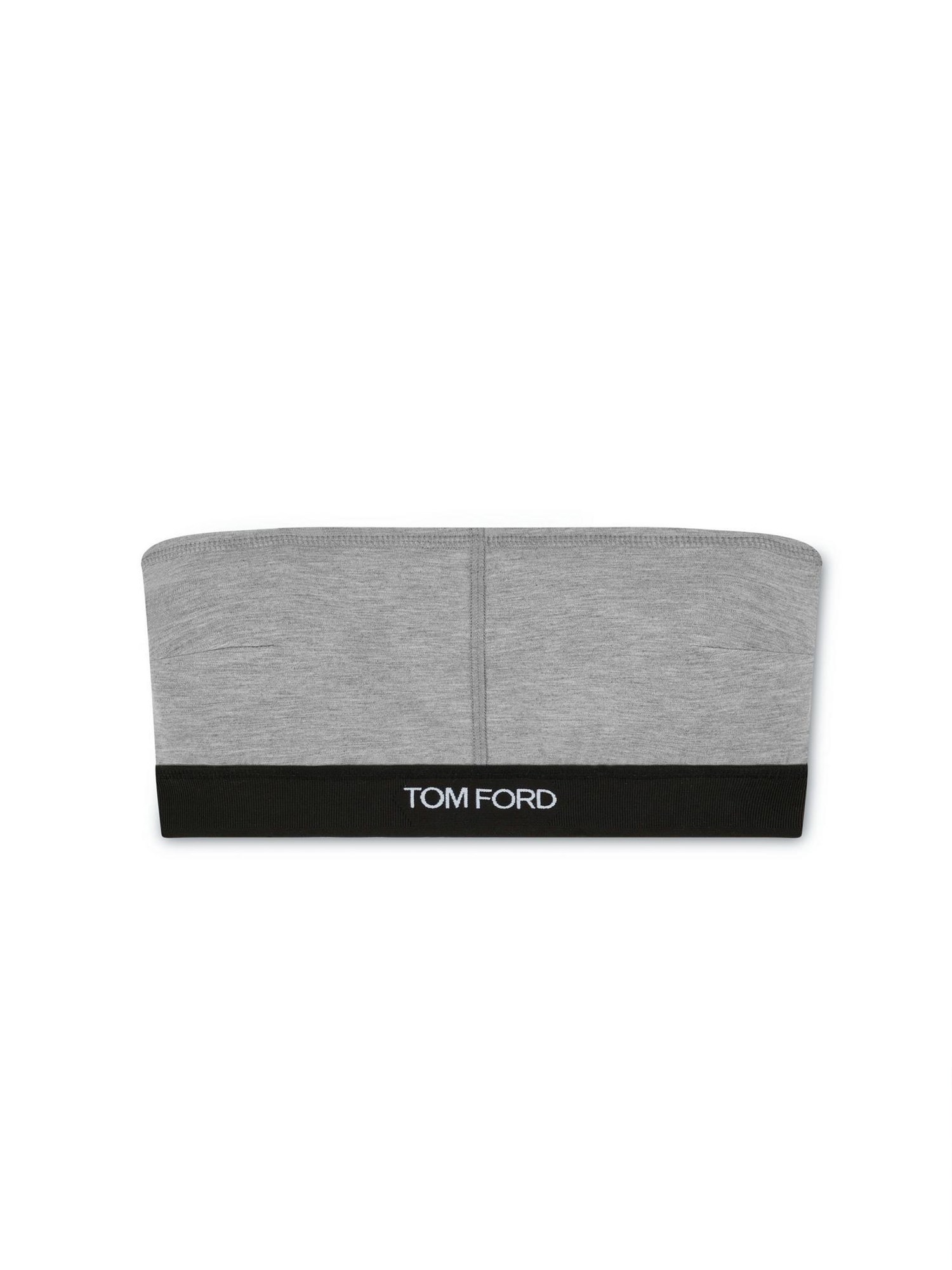 Tom Ford Signature Jersey-modal Bandeau Top In Grey