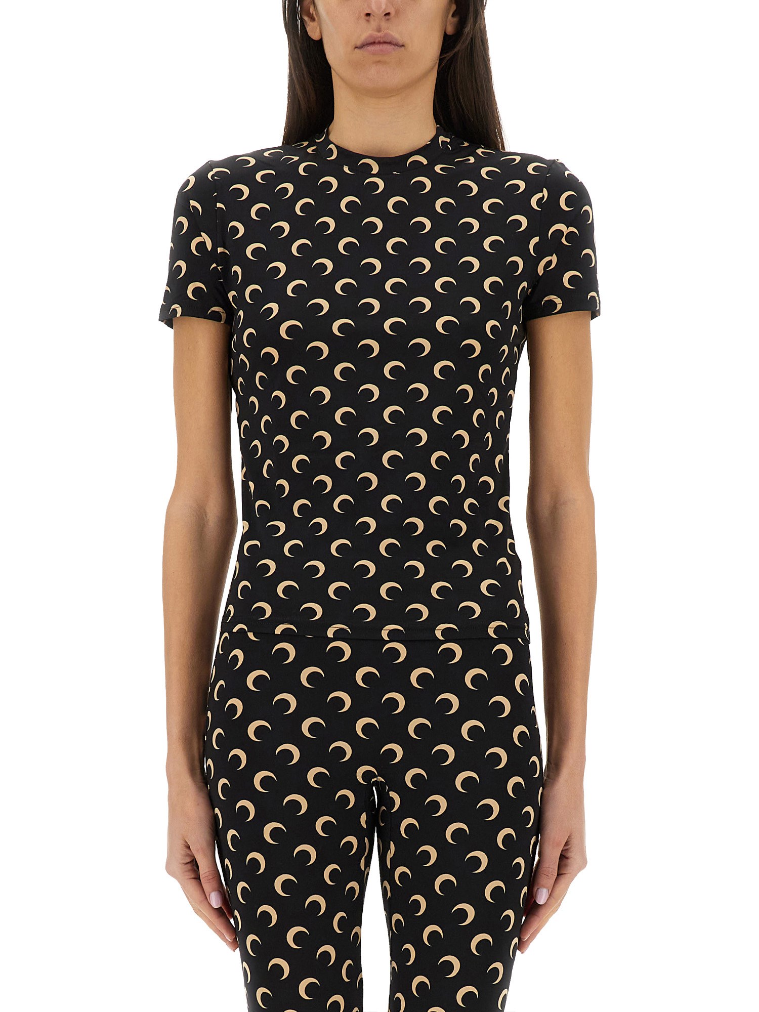 Marine Serre Tshirt Moon In Black