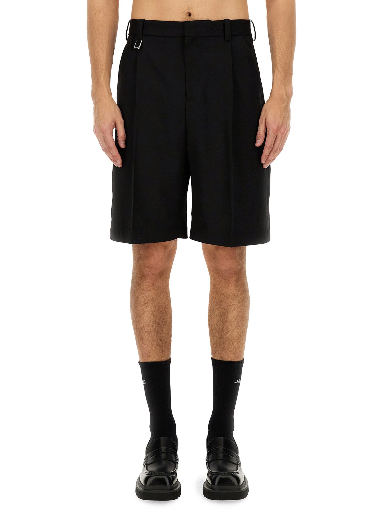 Jacquemus Tailored Bermuda Shorts In Wool In Black