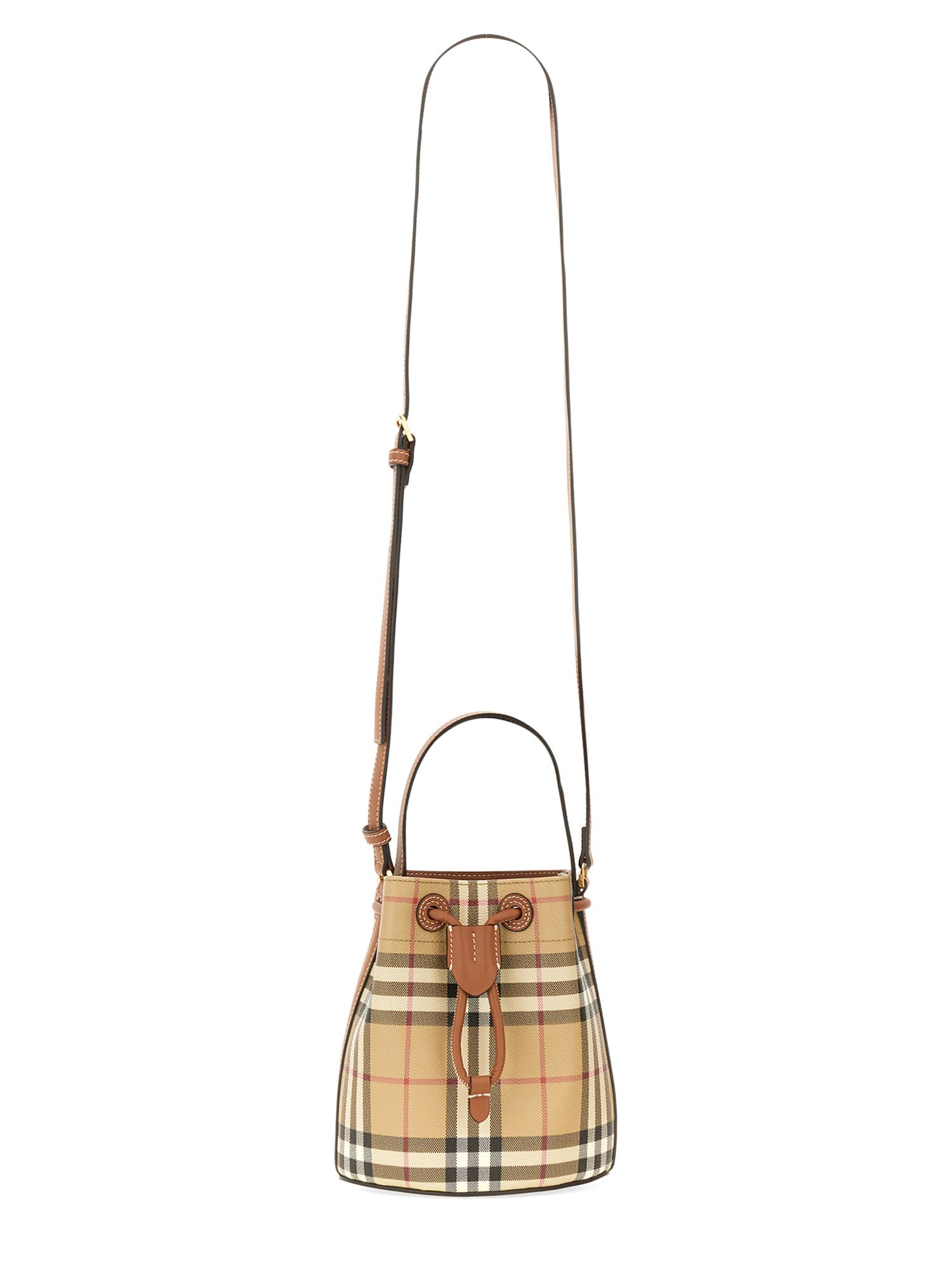 burberry check mini bucket bag