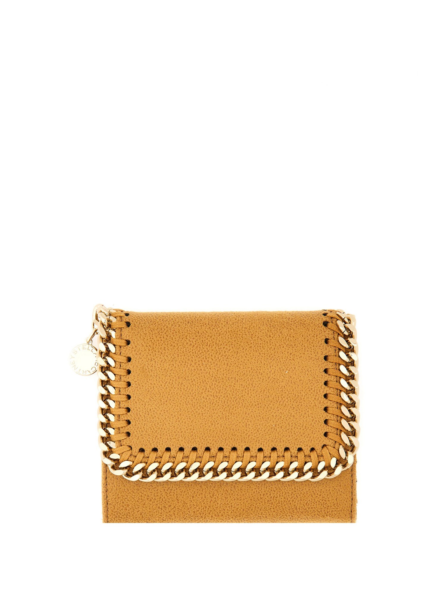 Stella Mccartney Falabella Small Wallet In Buff