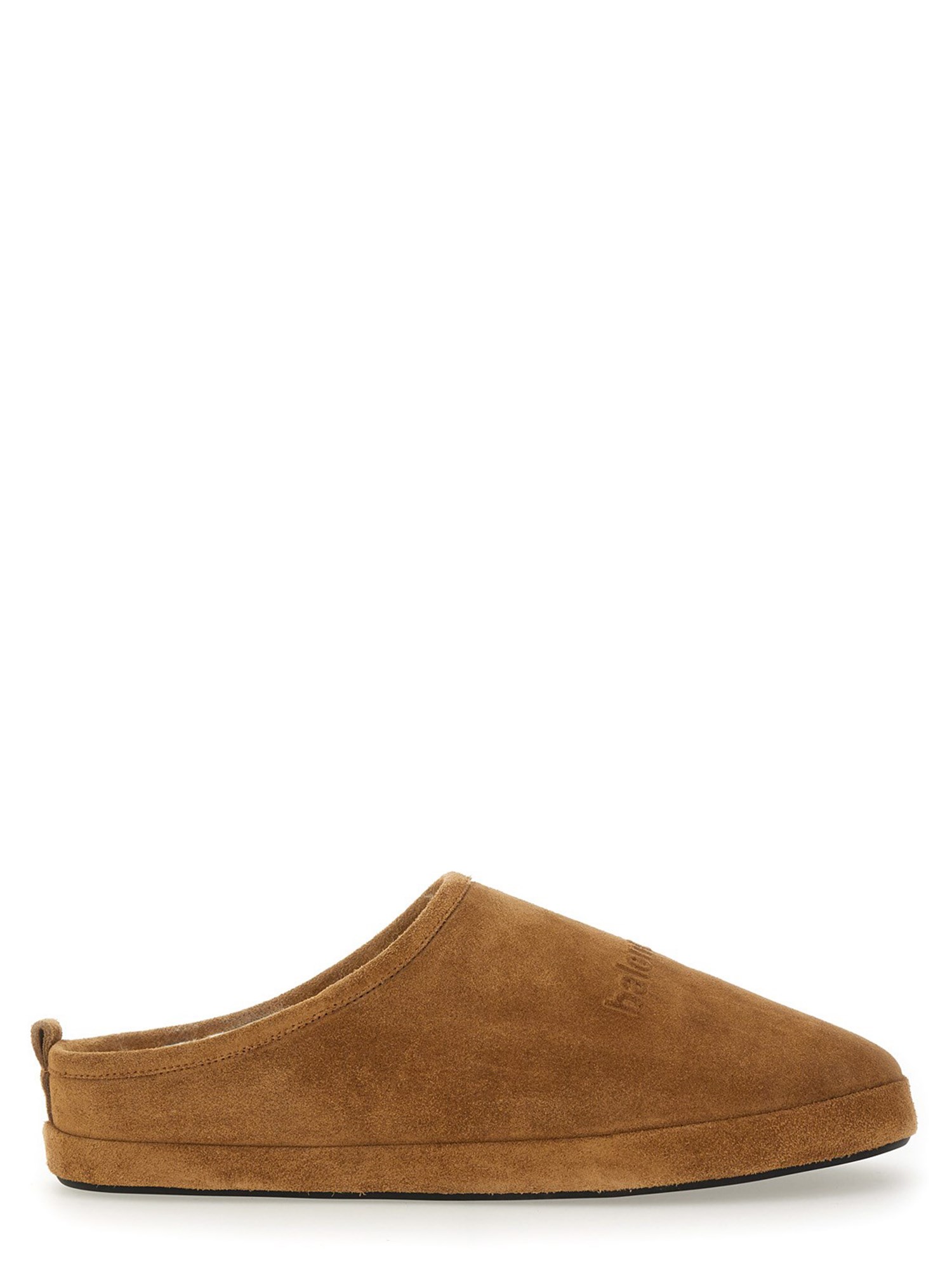 Balenciaga Men Camel Suede Alaska Ankle Slippers In Brown