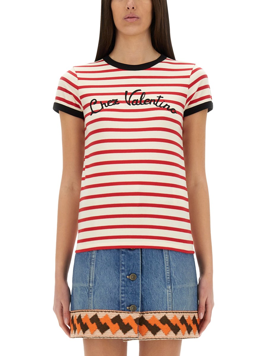 T-SHIRT IN JERSEY DI COTONE A RIGHE