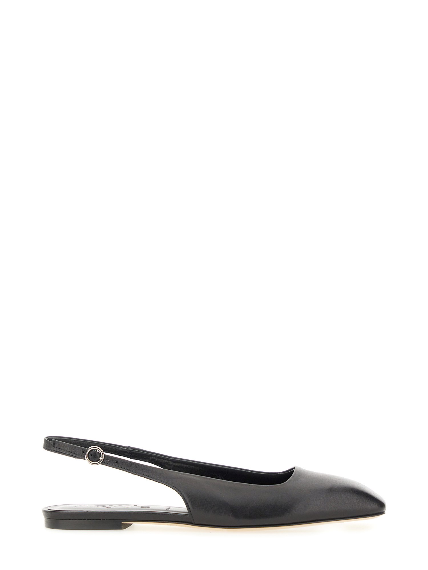 Aeyde 10mm Geraldine Napa Slingback Flats In Black