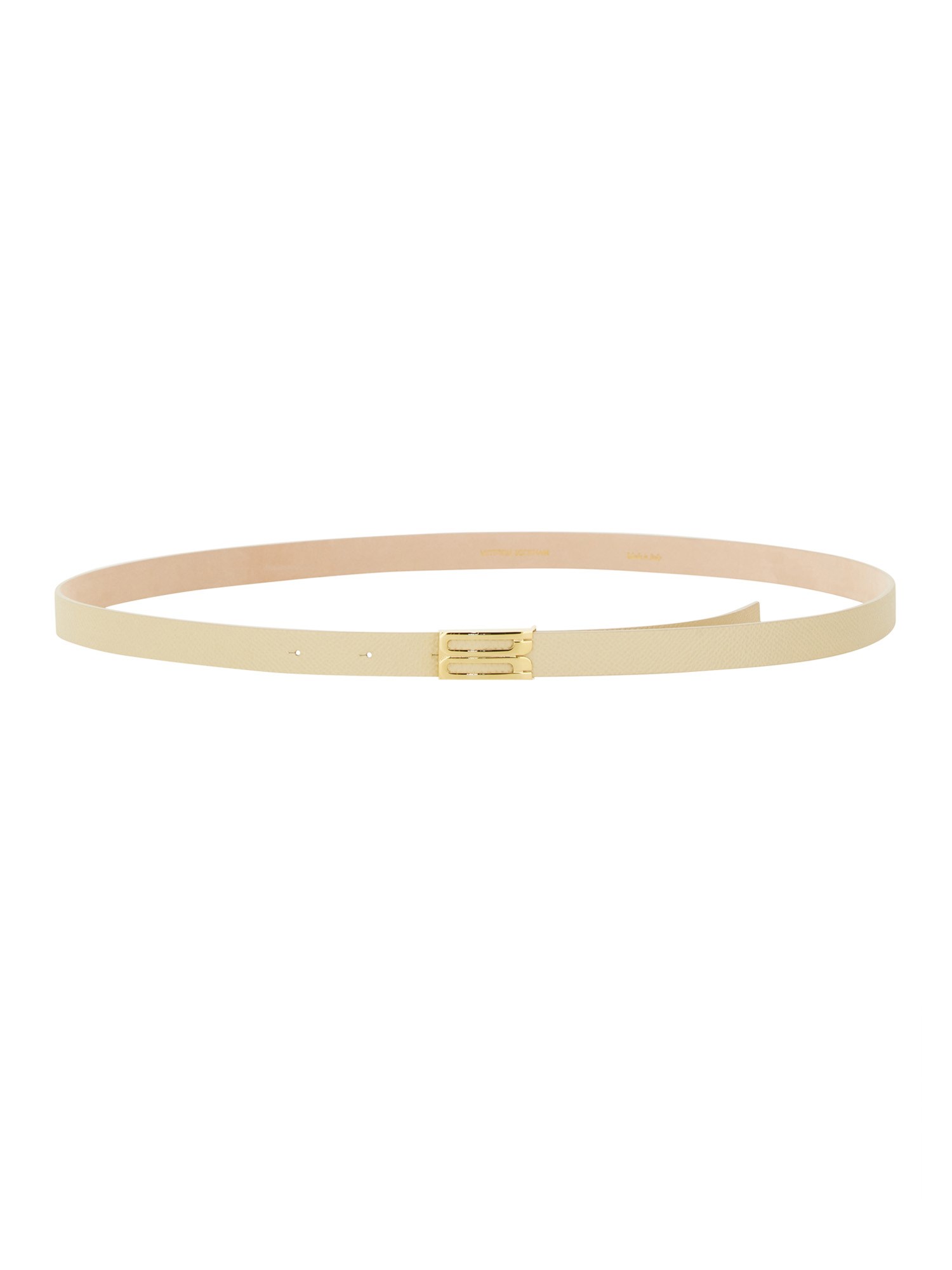 Victoria Beckham Geometric Buckle Belt In Ivory