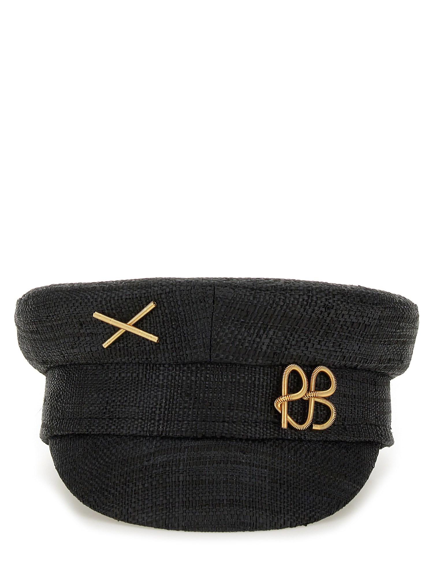 Ruslan Baginskiy Piercing Inspired Baker Boy Cap In Black