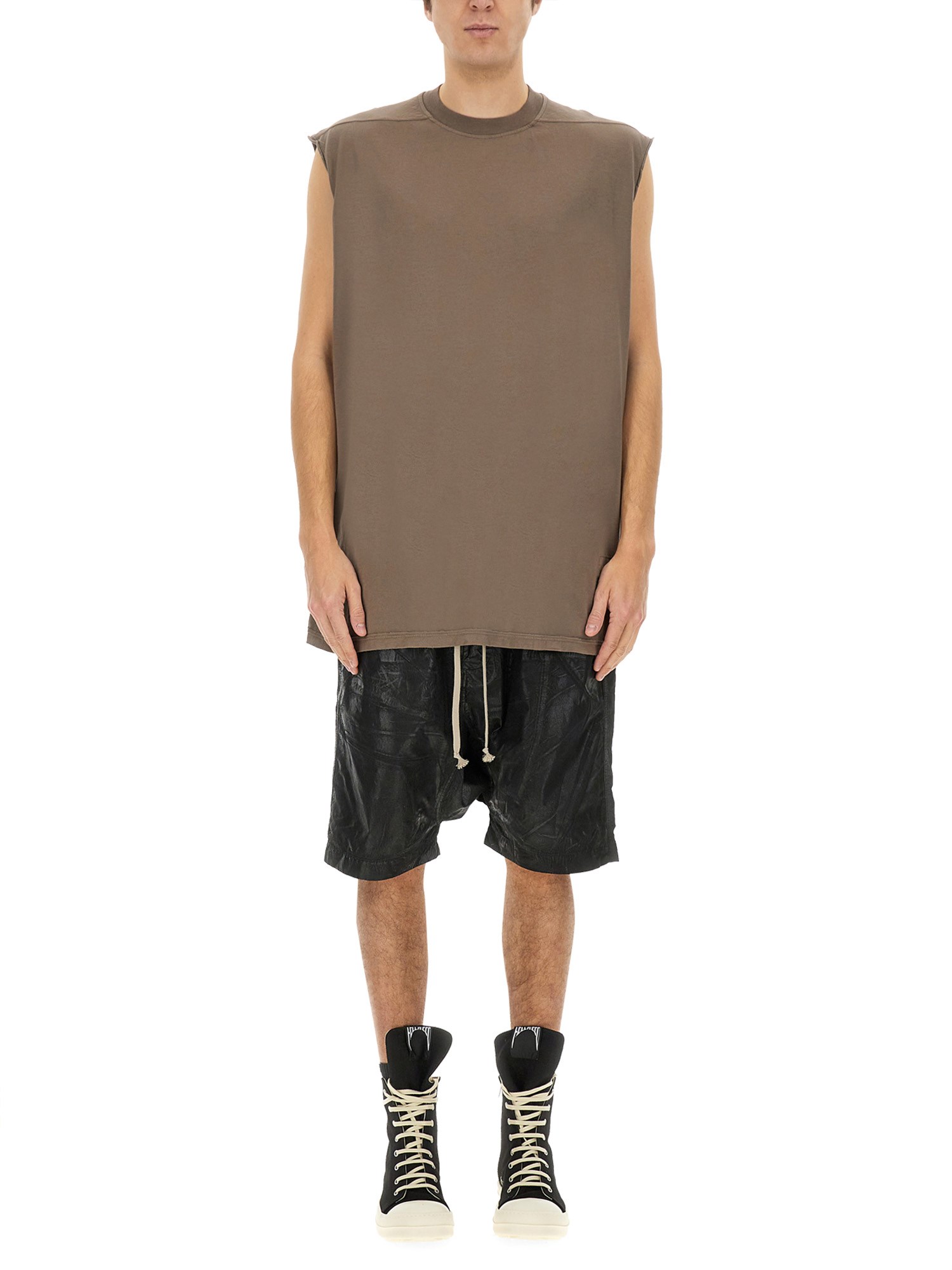 Shop Rick Owens Drkshdw Cotton T-shirt In Dove