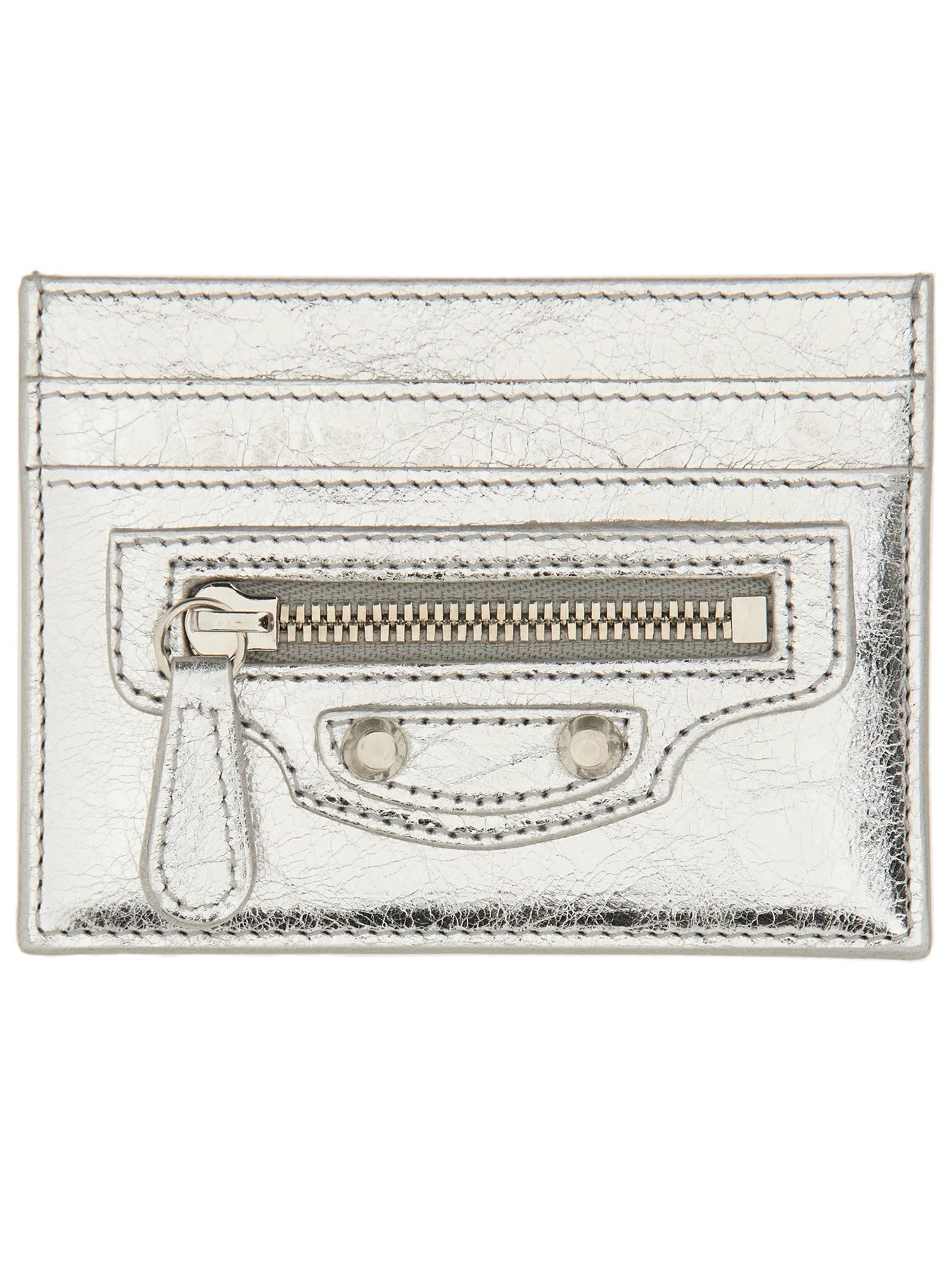 Balenciaga Card Holder "le City" In Silver