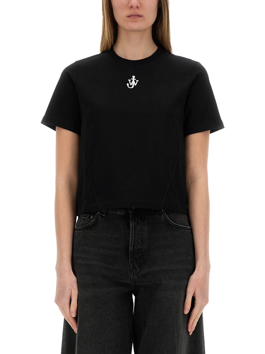 T-SHIRT CROPPED CON LOGO ANCHOR JWA