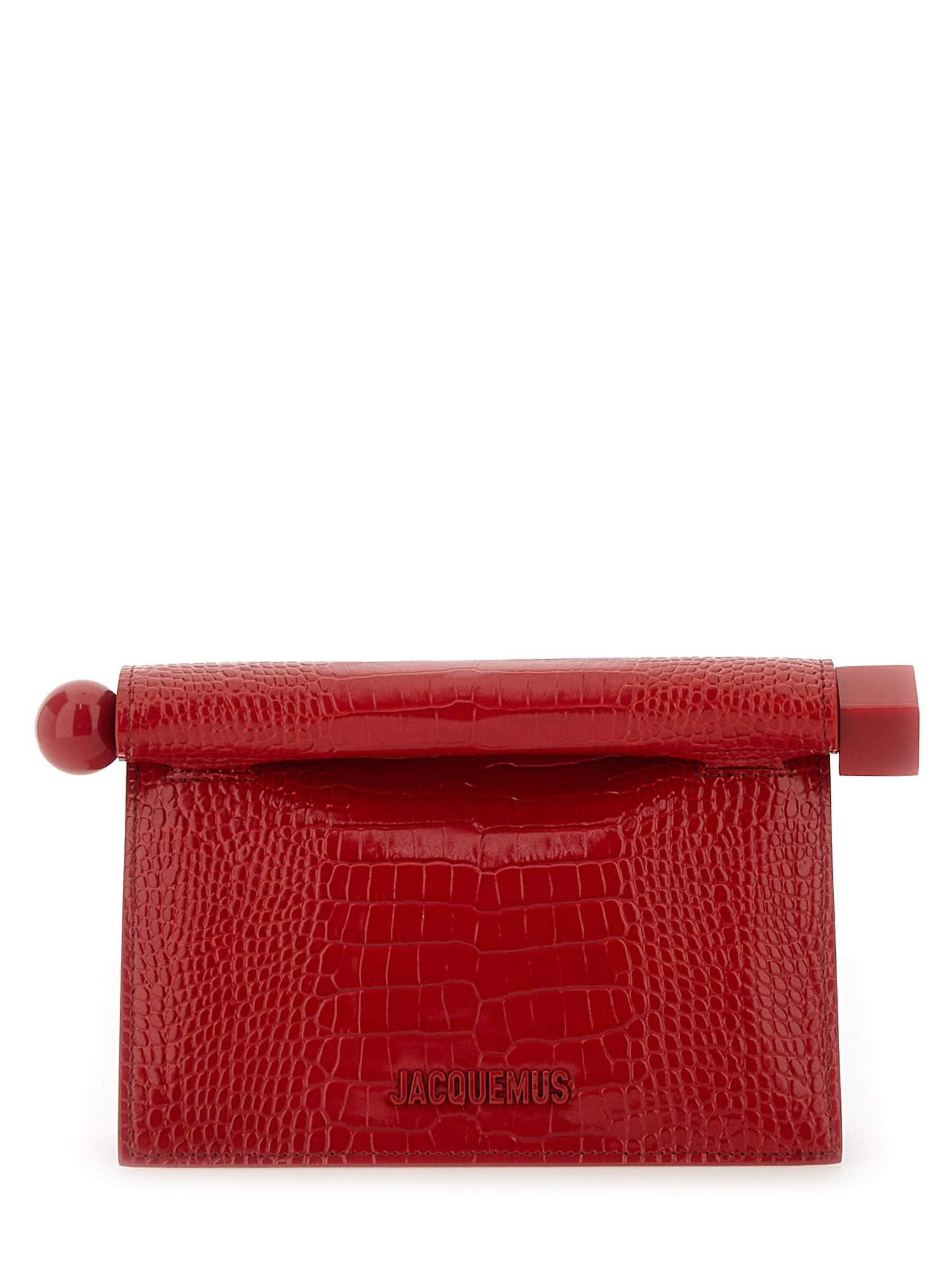 Jacquemus La Petite Pochette Rond C Clutch In Red