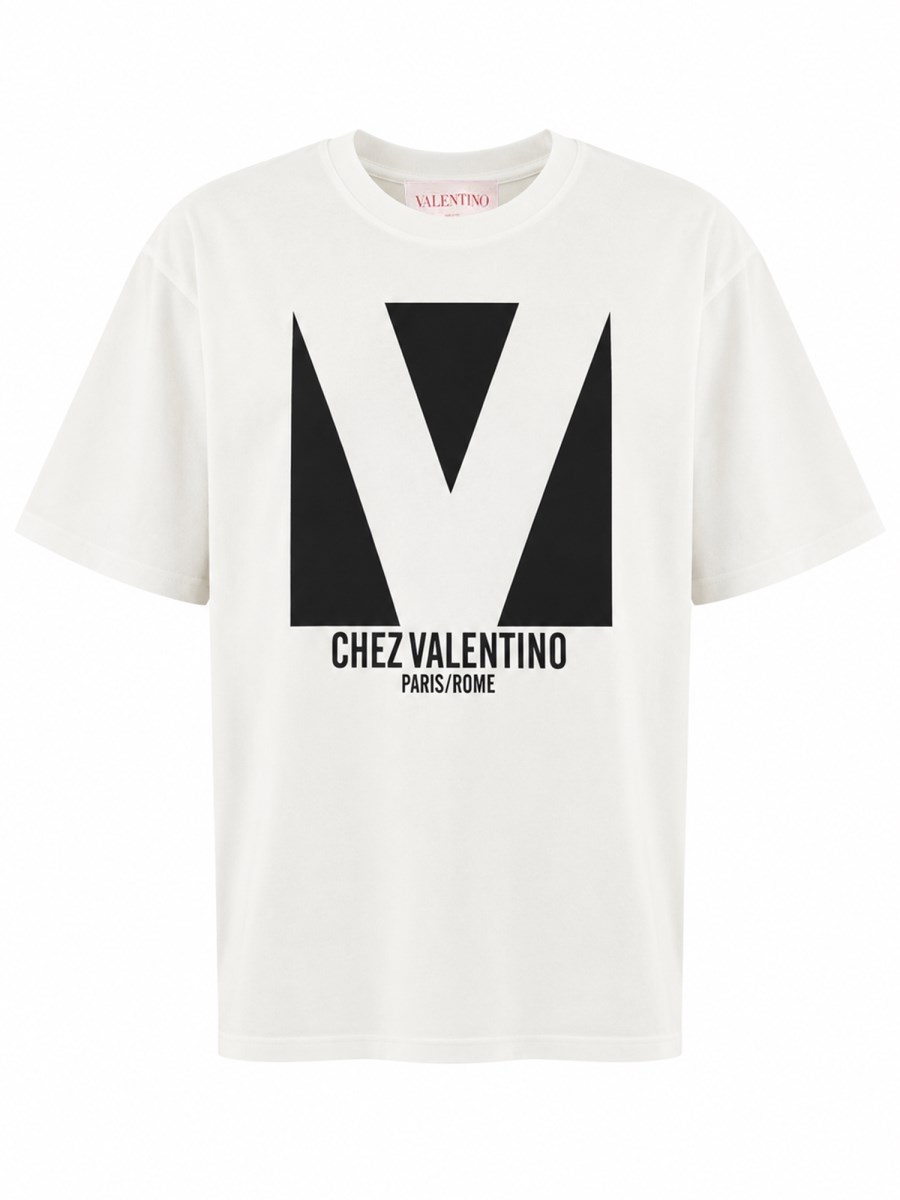 T-SHIRT CON STAMPA "CHEZ VALENTINO"