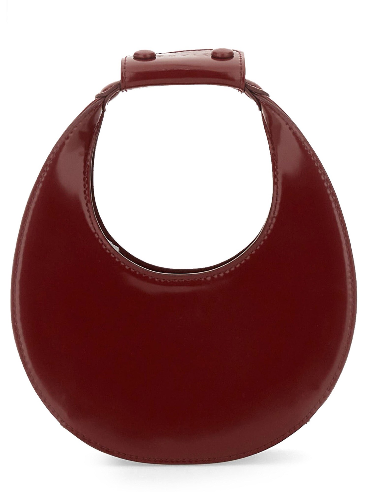 Shop Staud "goodnight Moon" Bag In Bordeaux