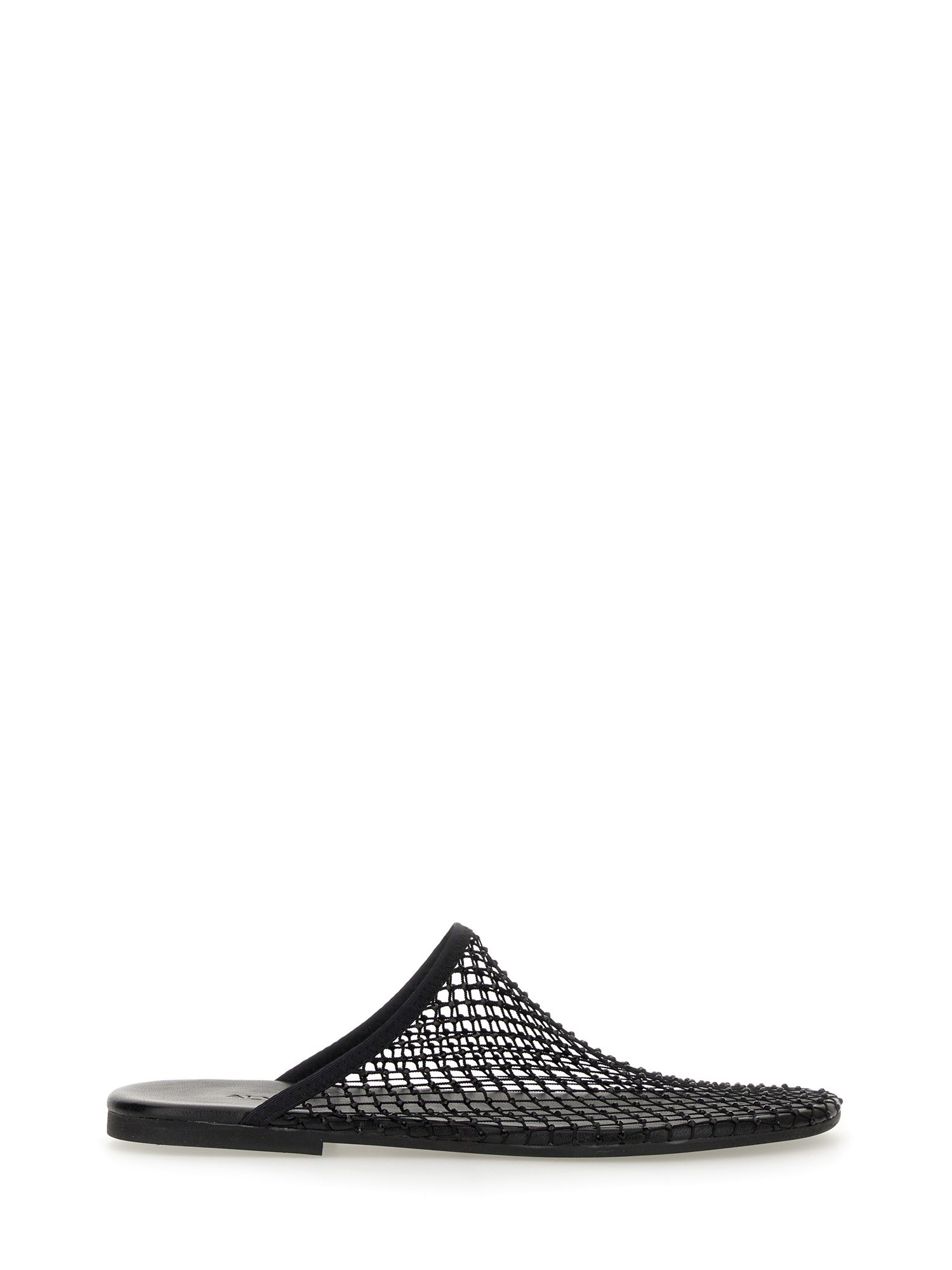 Alysi Black Mesh Slip-on Sabot In Mesh In Black