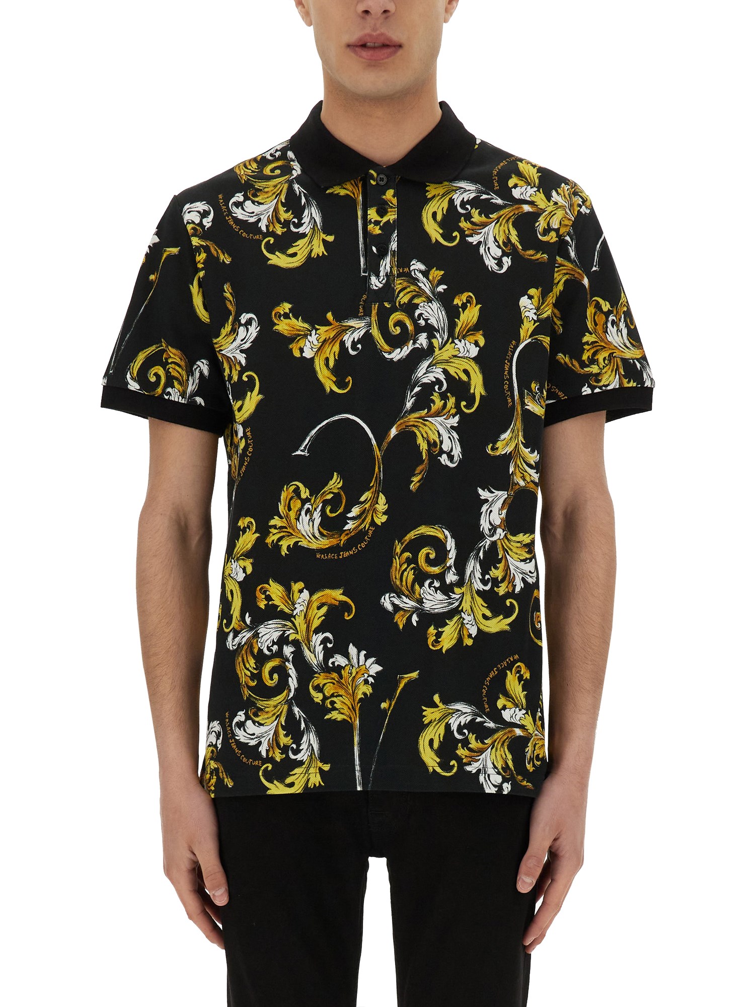 VERSACE JEANS COUTURE POLO OUTLINE BAROQUE 
