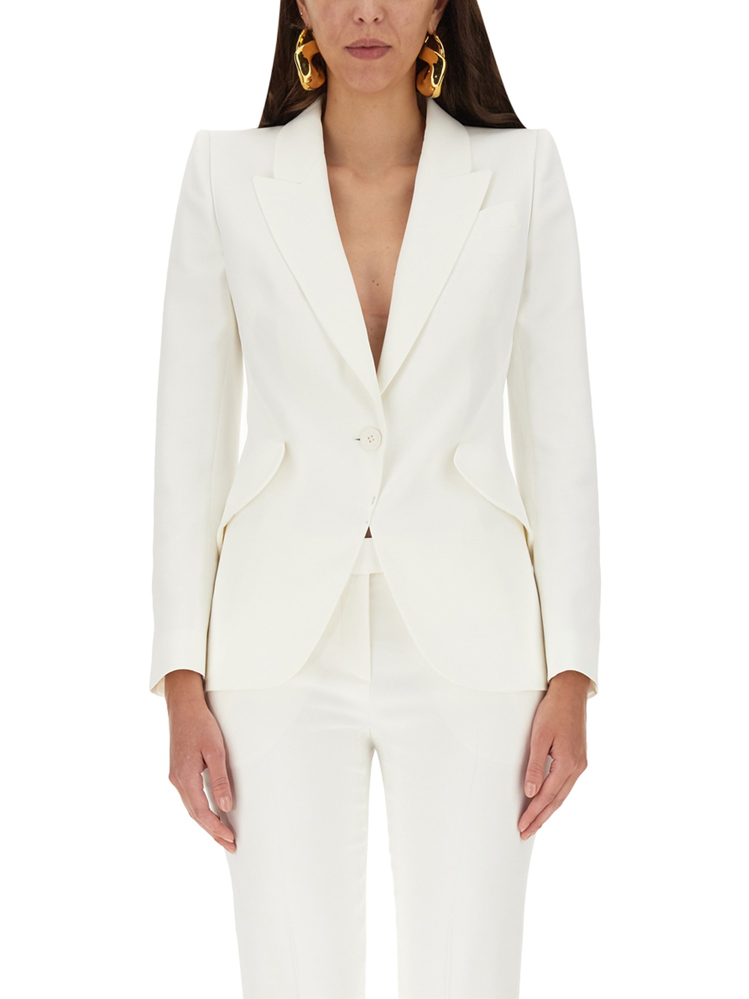 Alexander Mcqueen Tailored Jacket In Ivory