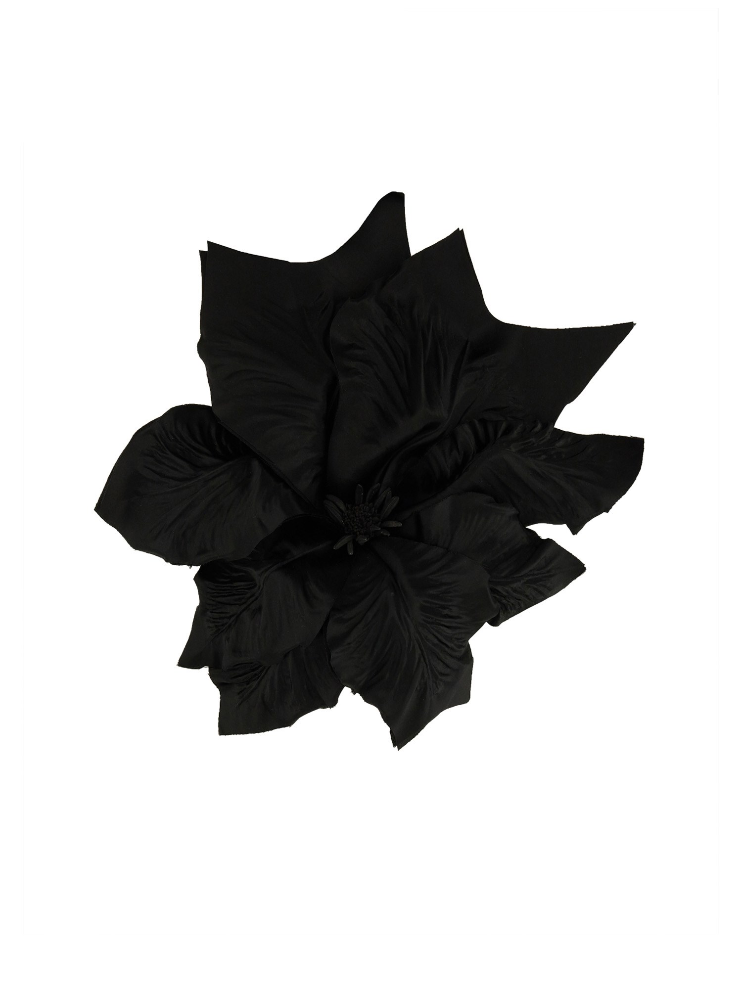Nina Ricci Pavot Flower Brooch In Black