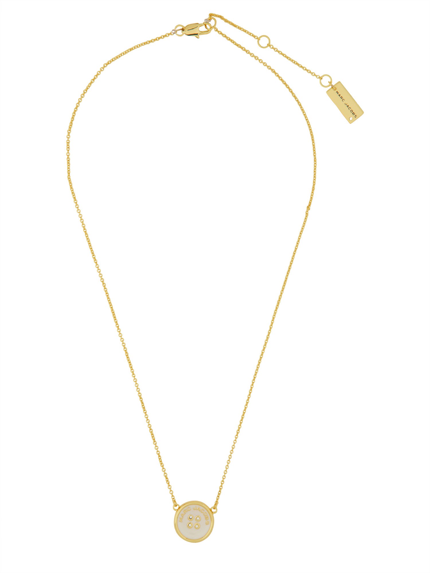 Marc Jacobs "button Pendant" Necklace In Multicolour