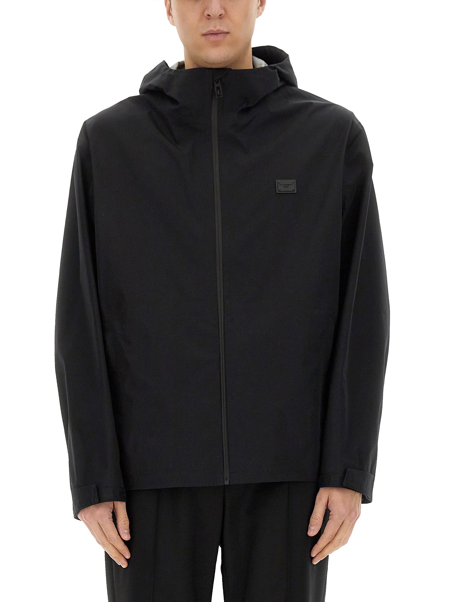 Dolce & Gabbana Hooded Jacket In Black