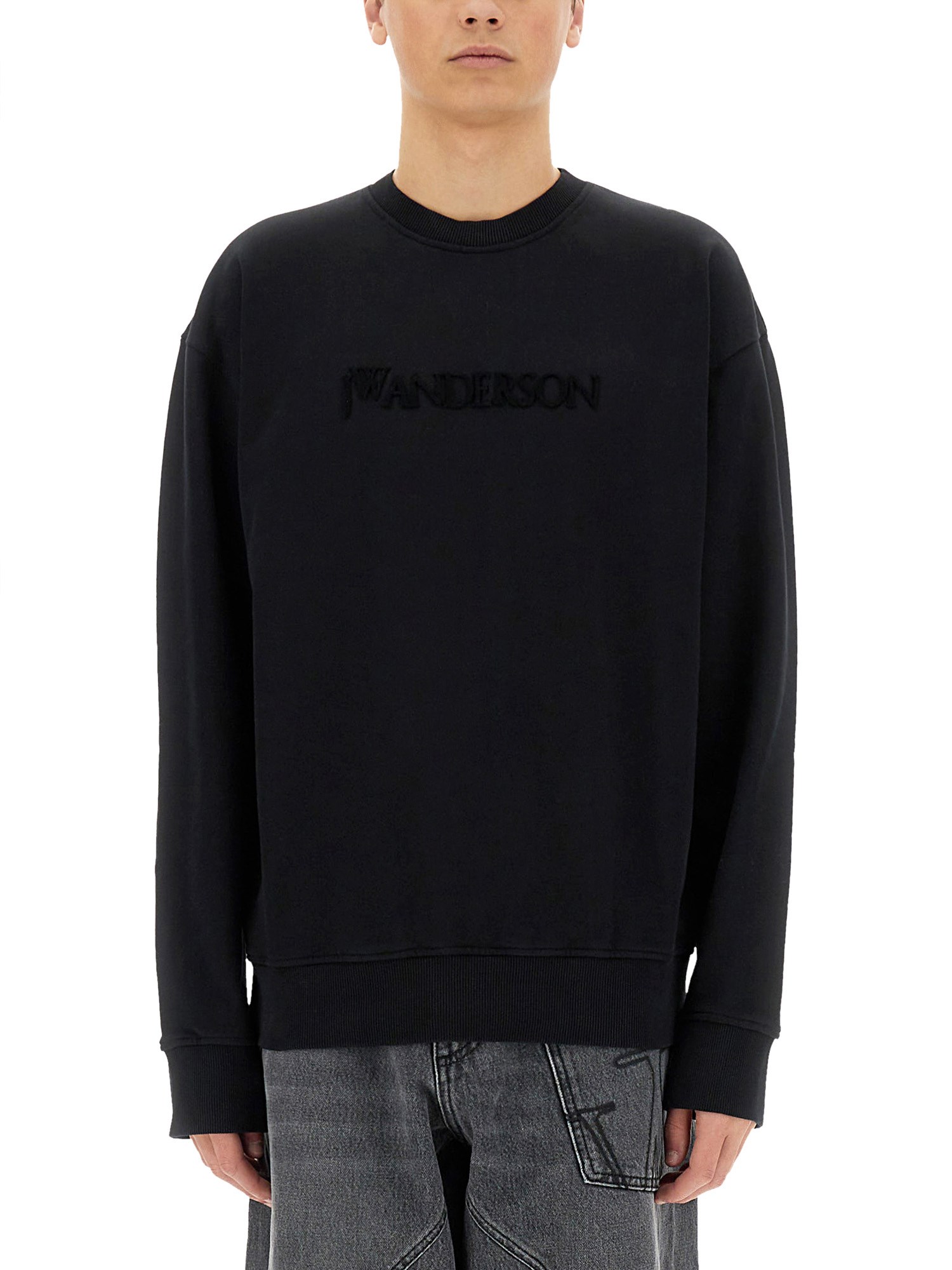 Jw Anderson Men Sweatshirt With Logo In Black