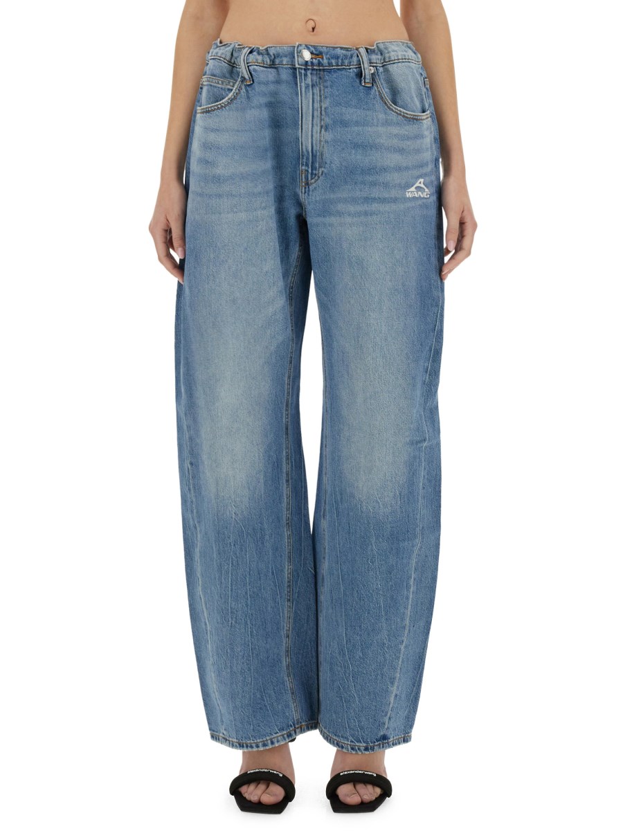 PANTALONE TRACK IN DENIM 