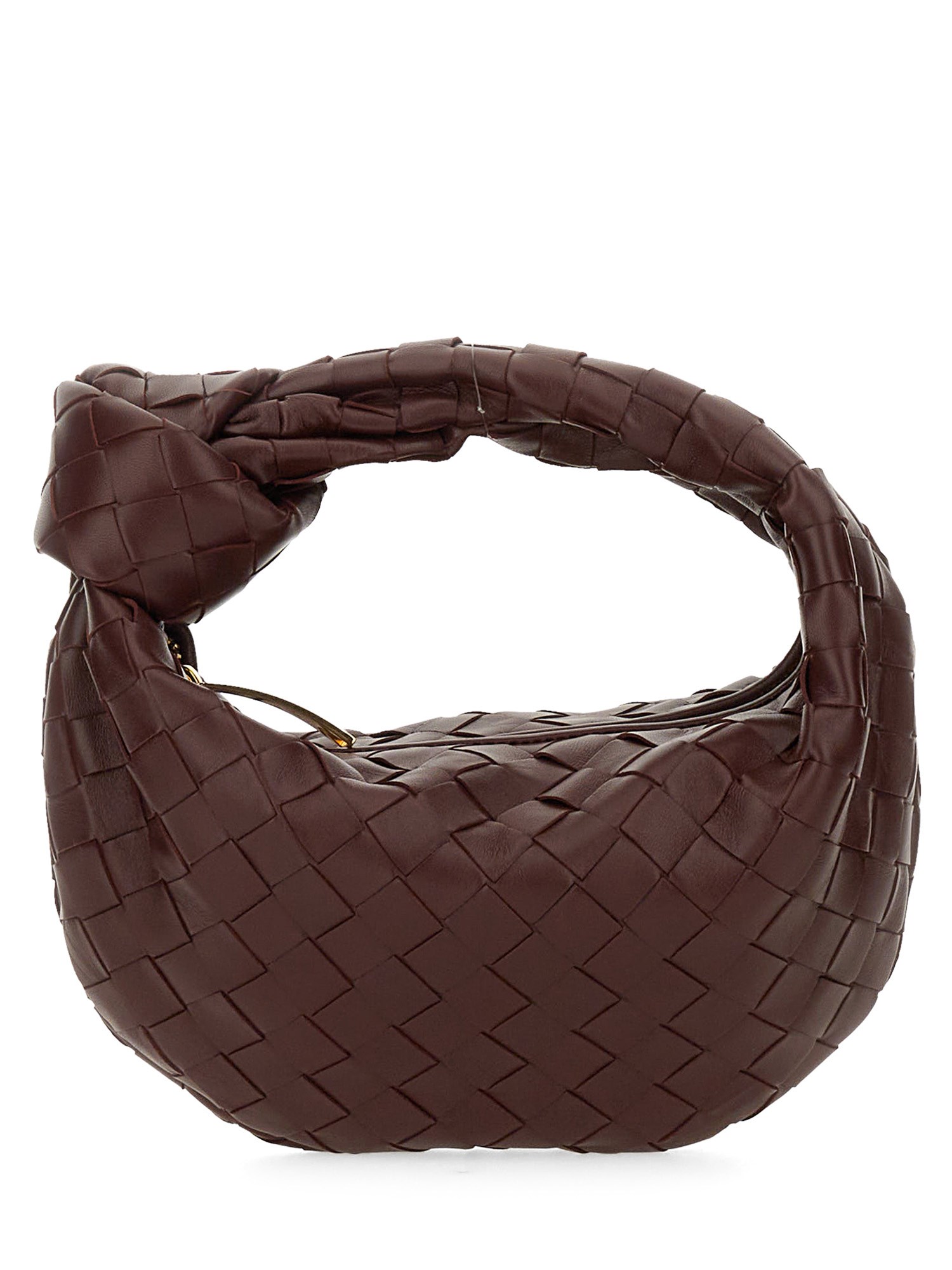 Shop Bottega Veneta "mini Jodie" Bag In Bordeaux