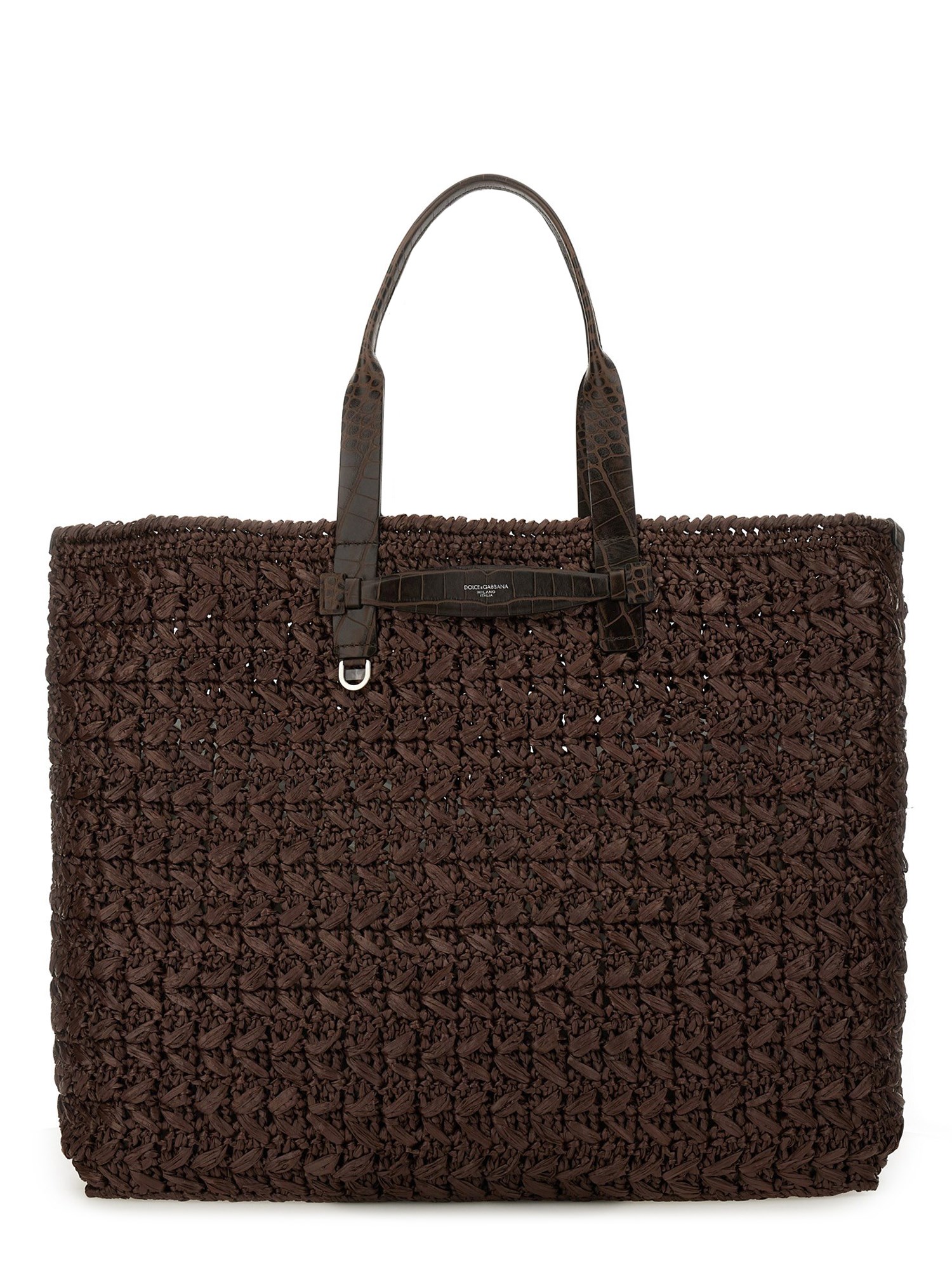 dolce & gabbana woven mesh shopping bag