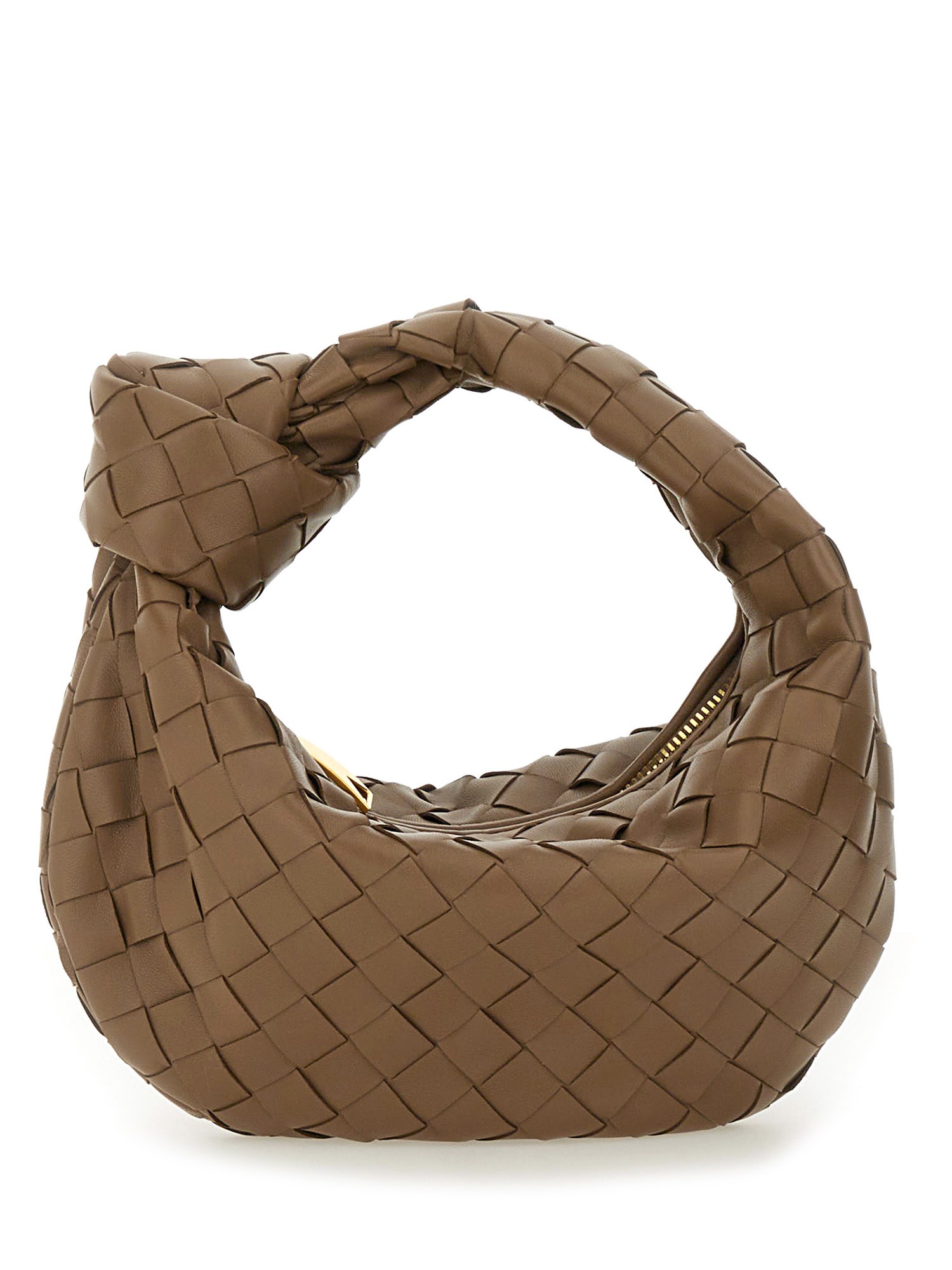 Shop Bottega Veneta Mini "jodie" Bag In Beige