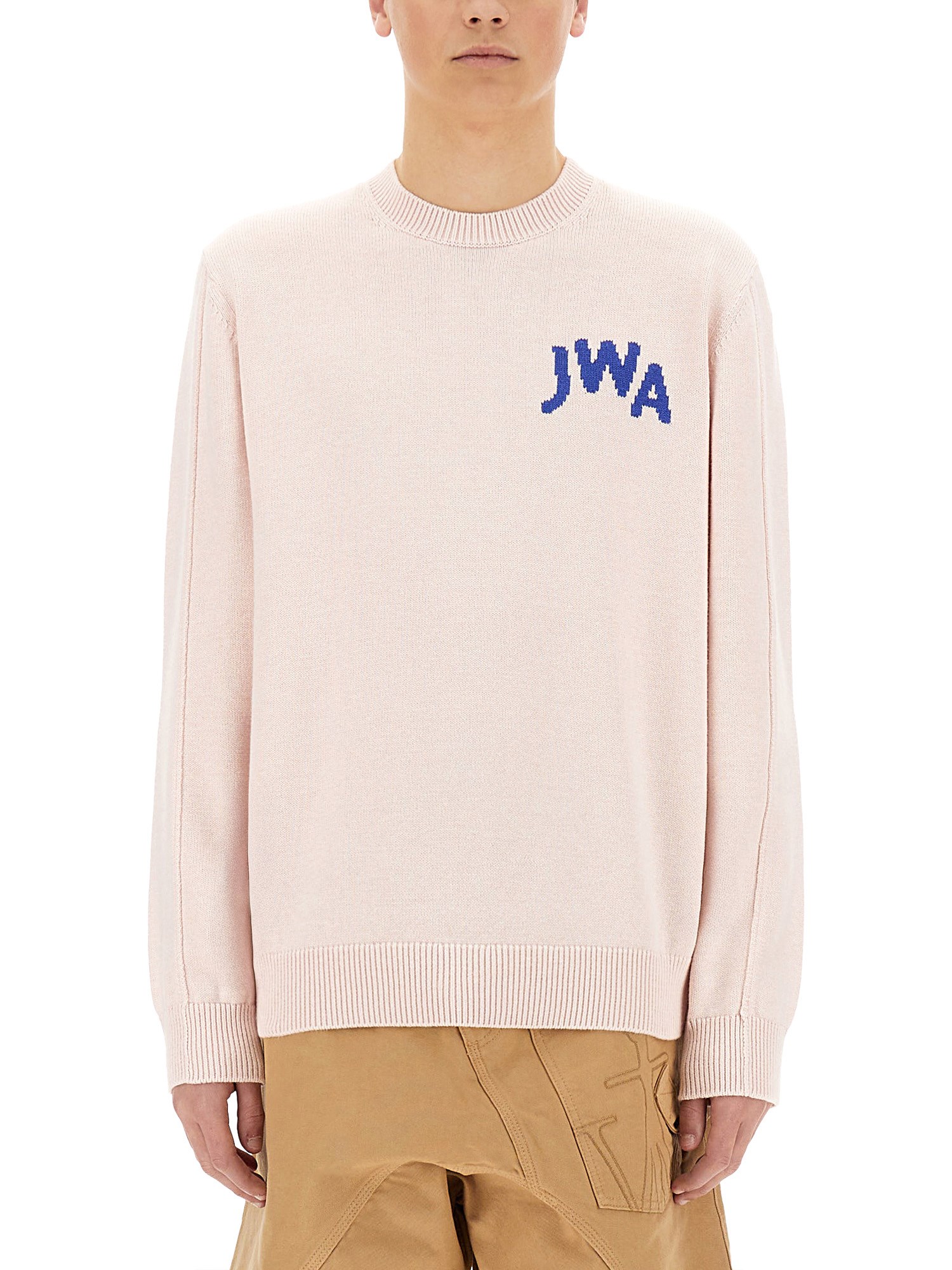 Jw Anderson Men's Jersey With Logo In Pink