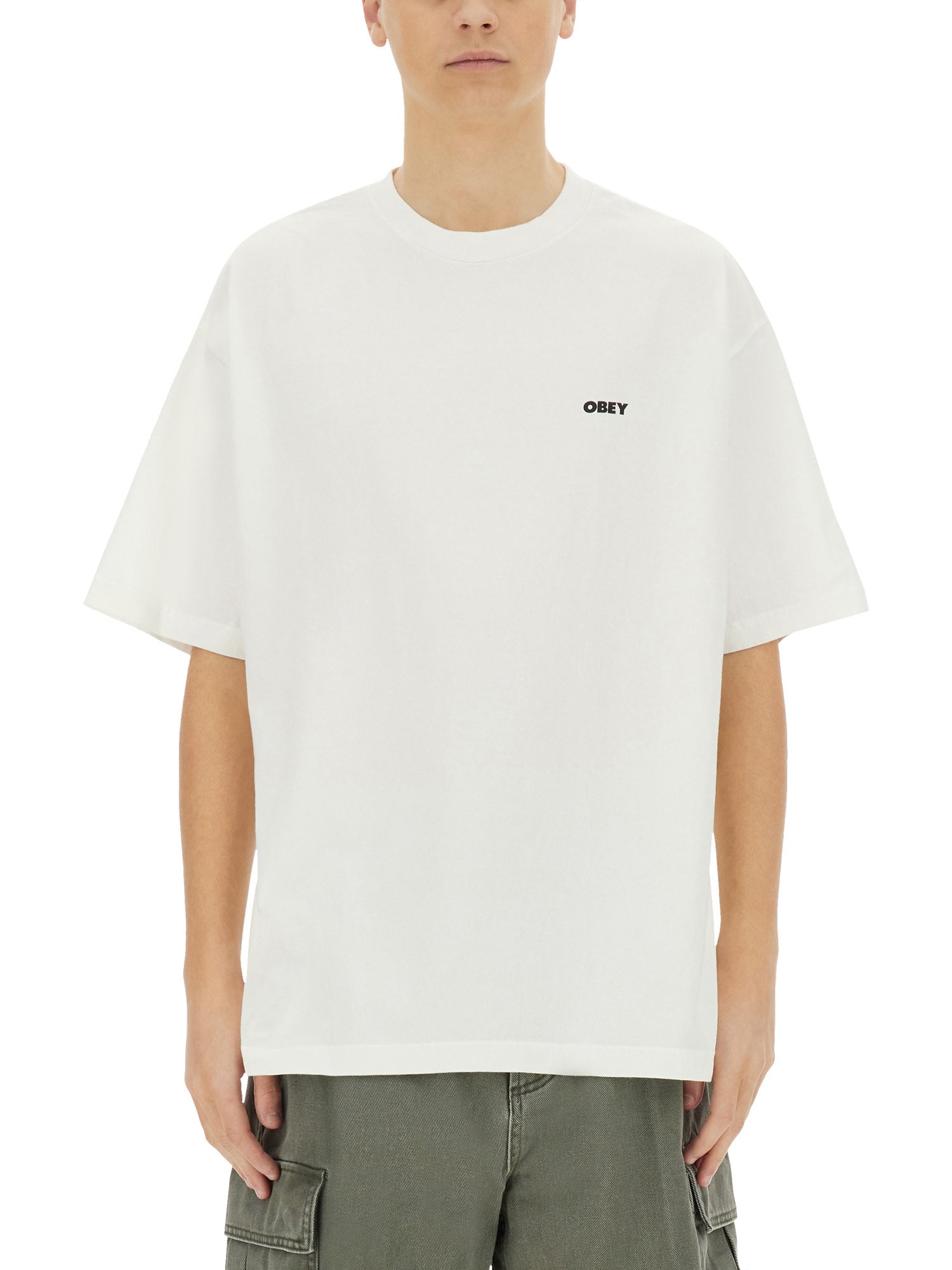Shop Obey "icon Face" T-shirt In White