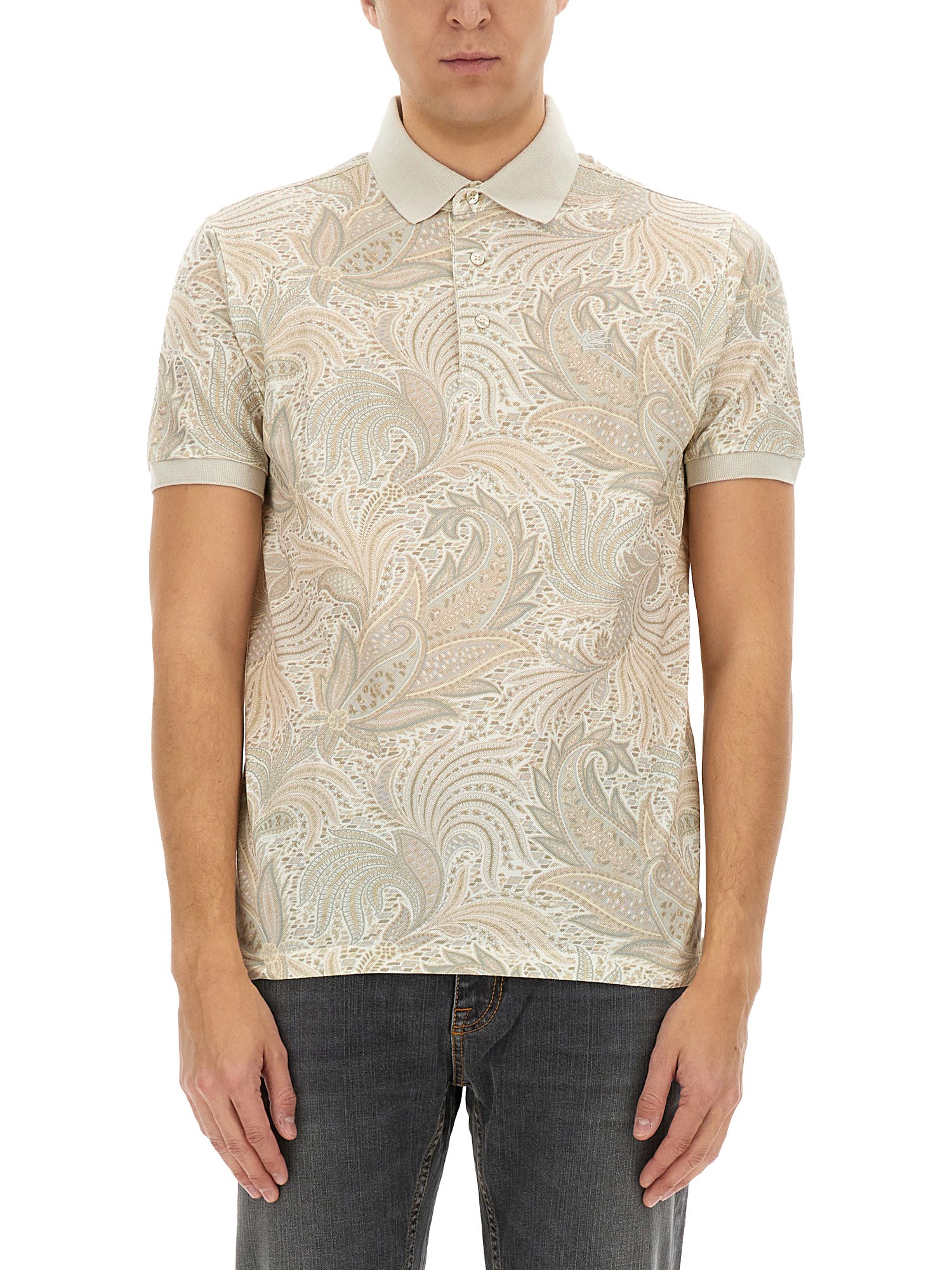 etro polo shirt with print