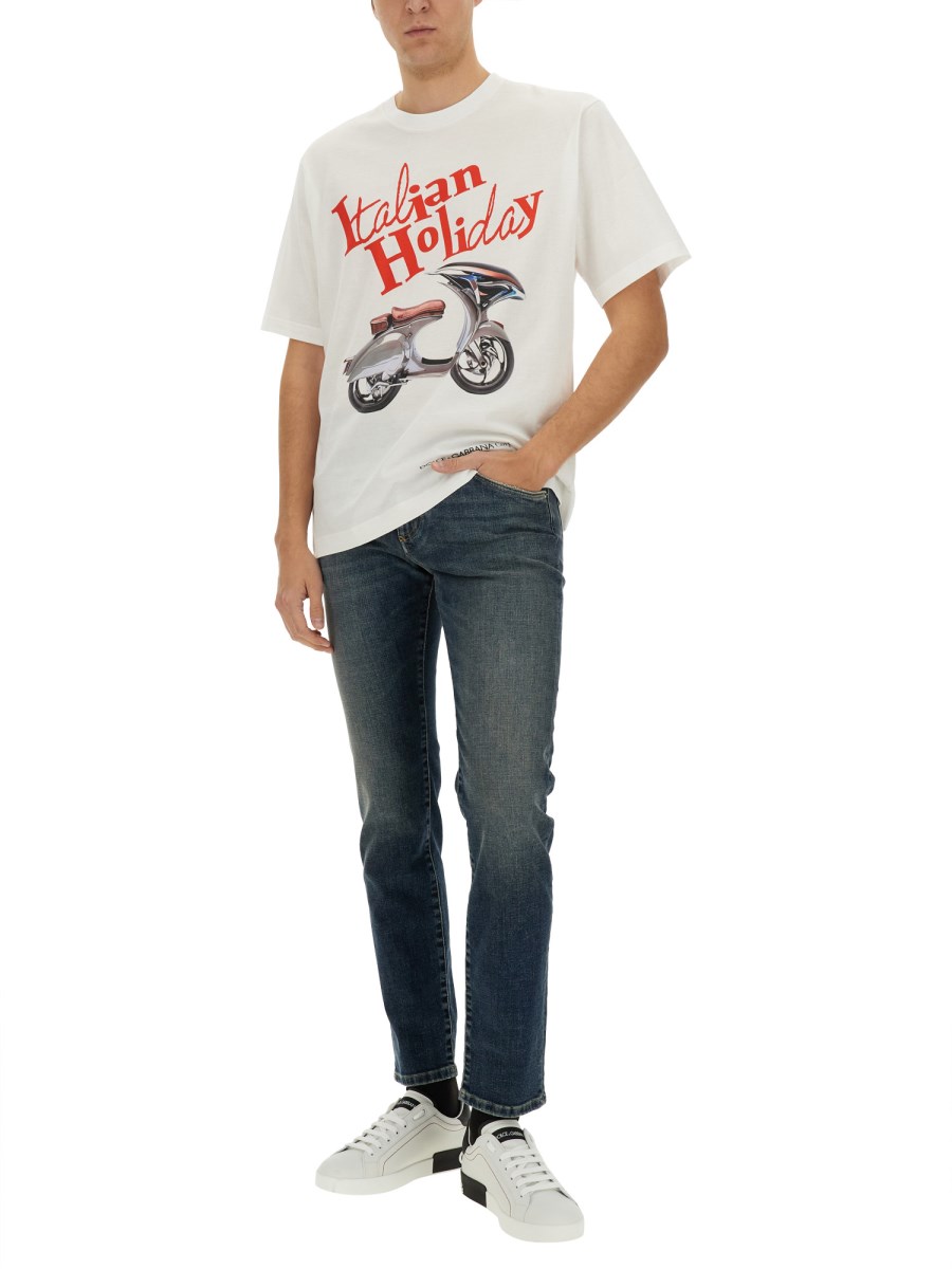 T-SHIRT CON STAMPA VESPA