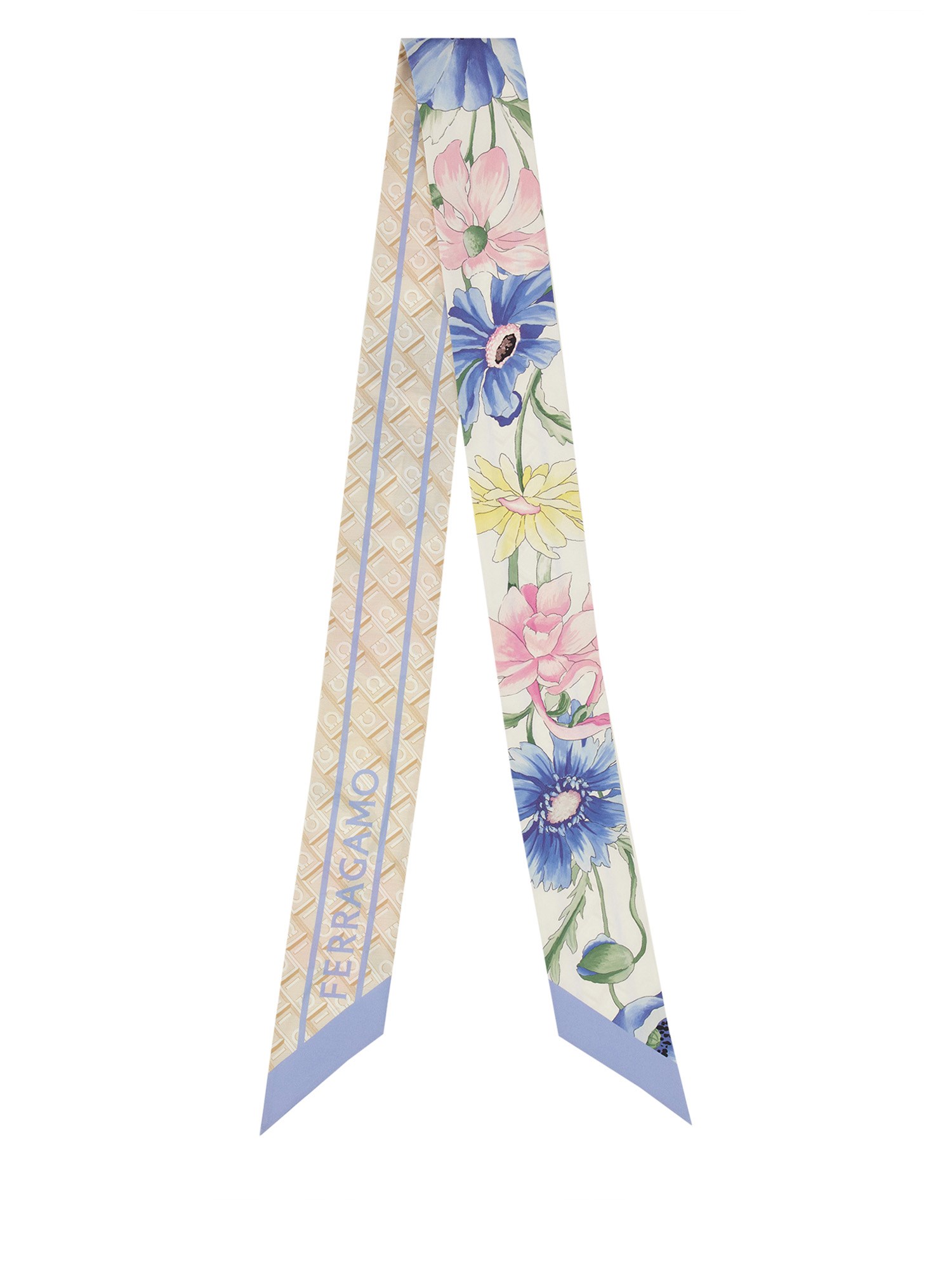 Ferragamo Women Bandeau With Bouquet Print In Multicolour
