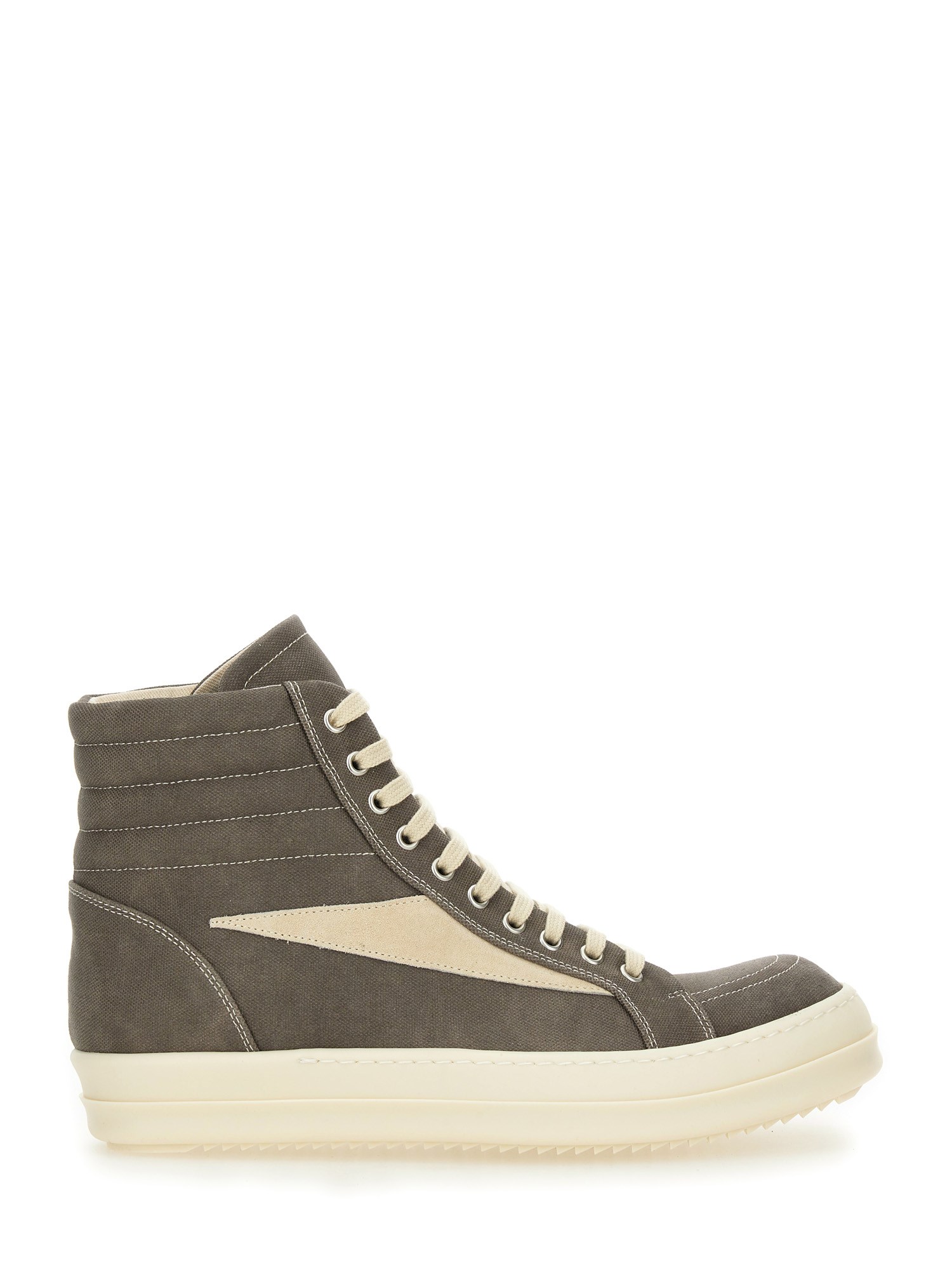 Rick Owens Drkshdw Drkshdw By Rick Owens High-top Sneakers With Calf Leather Accents In Dove