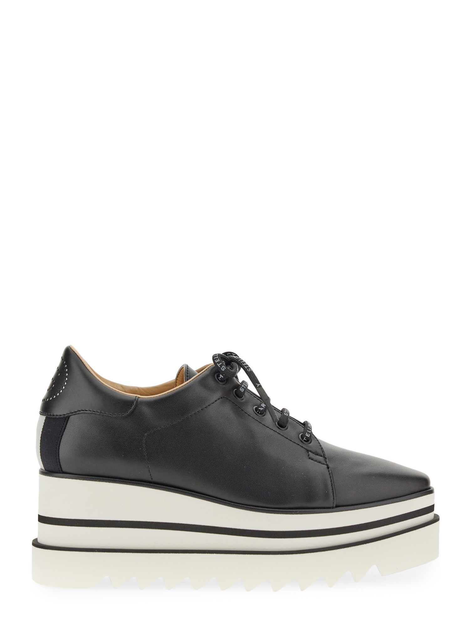 Stella Mccartney Stella Mc Cartney Logo Elyse Lace Ups In Black