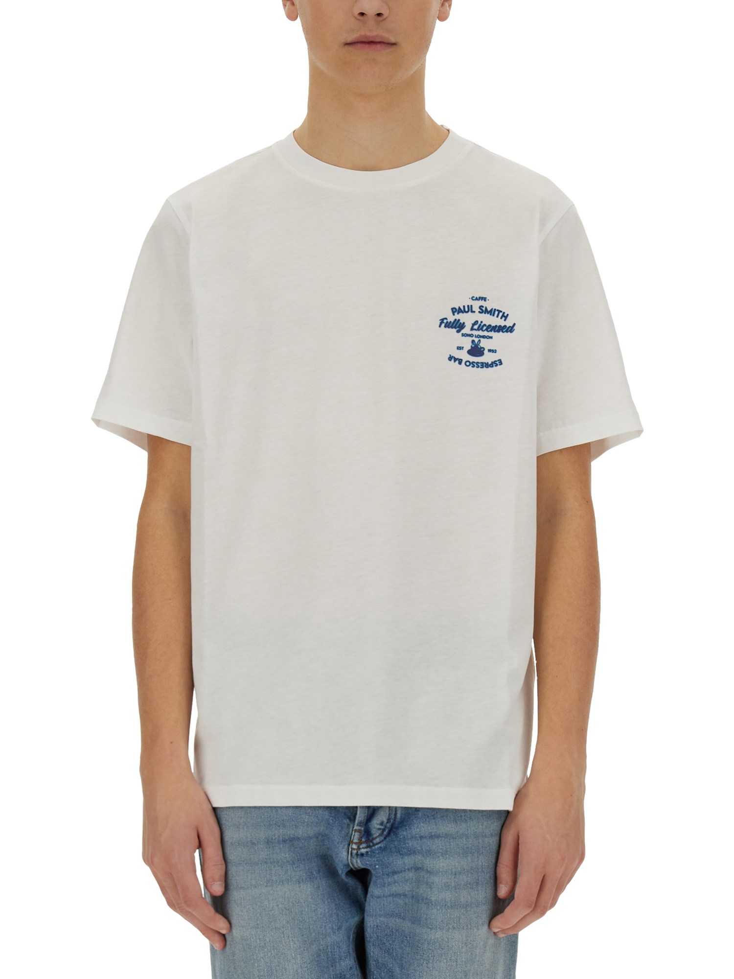Paul Smith Espresso Bar Print T-shirt In White