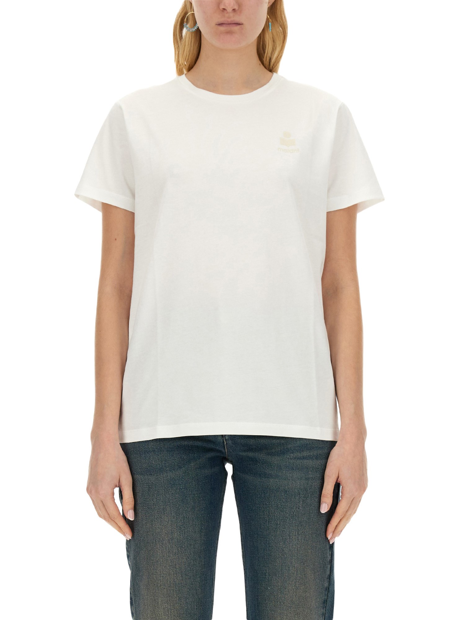Isabel Marant Étoile Isabel Marant Etoile Aby Regular Fit T-shirt In White