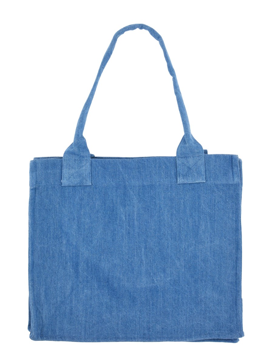 BORSA TOTE IN DENIM CON LOGO