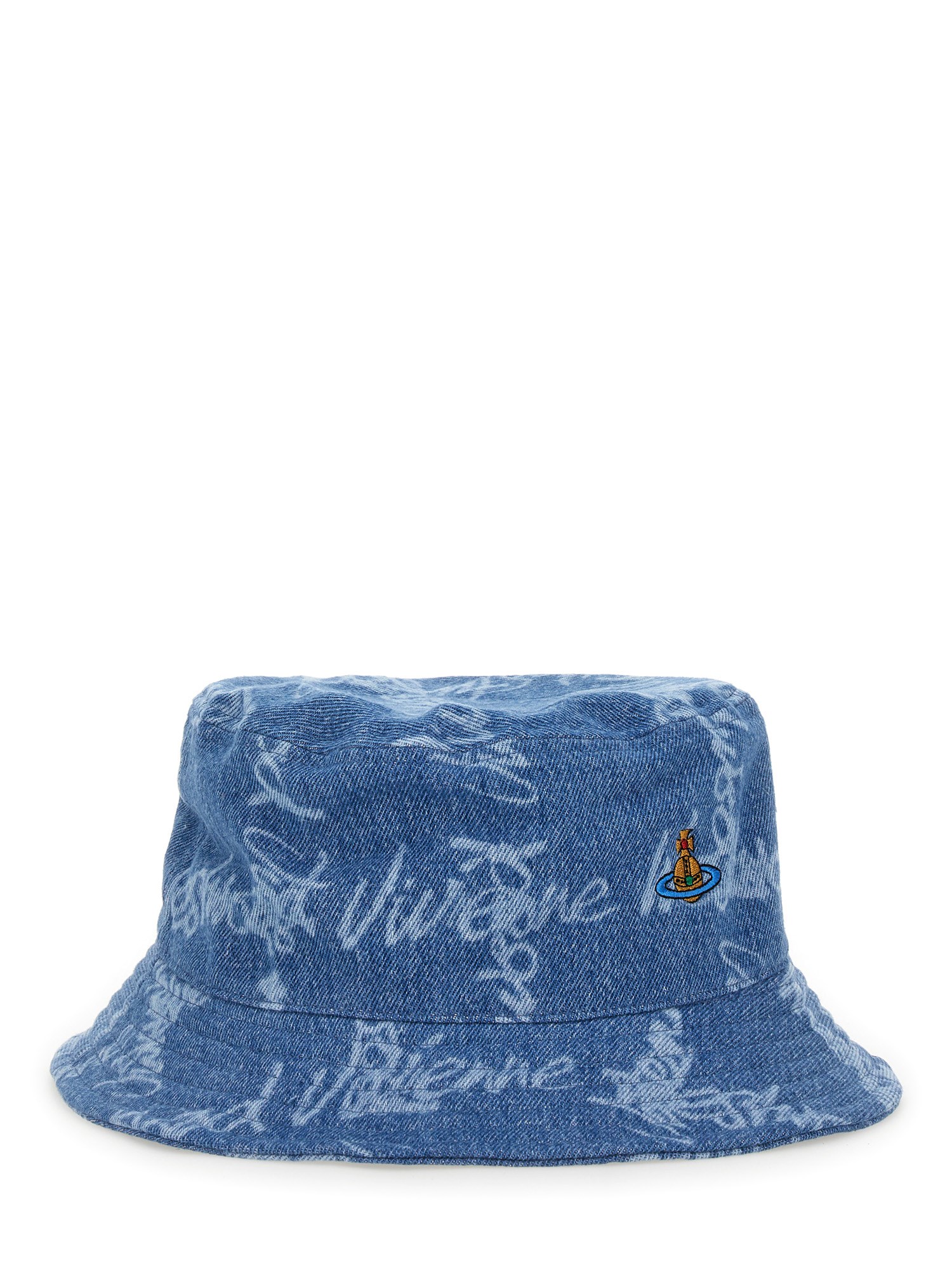 Shop Vivienne Westwood Bucket Hat With Logo In Blue