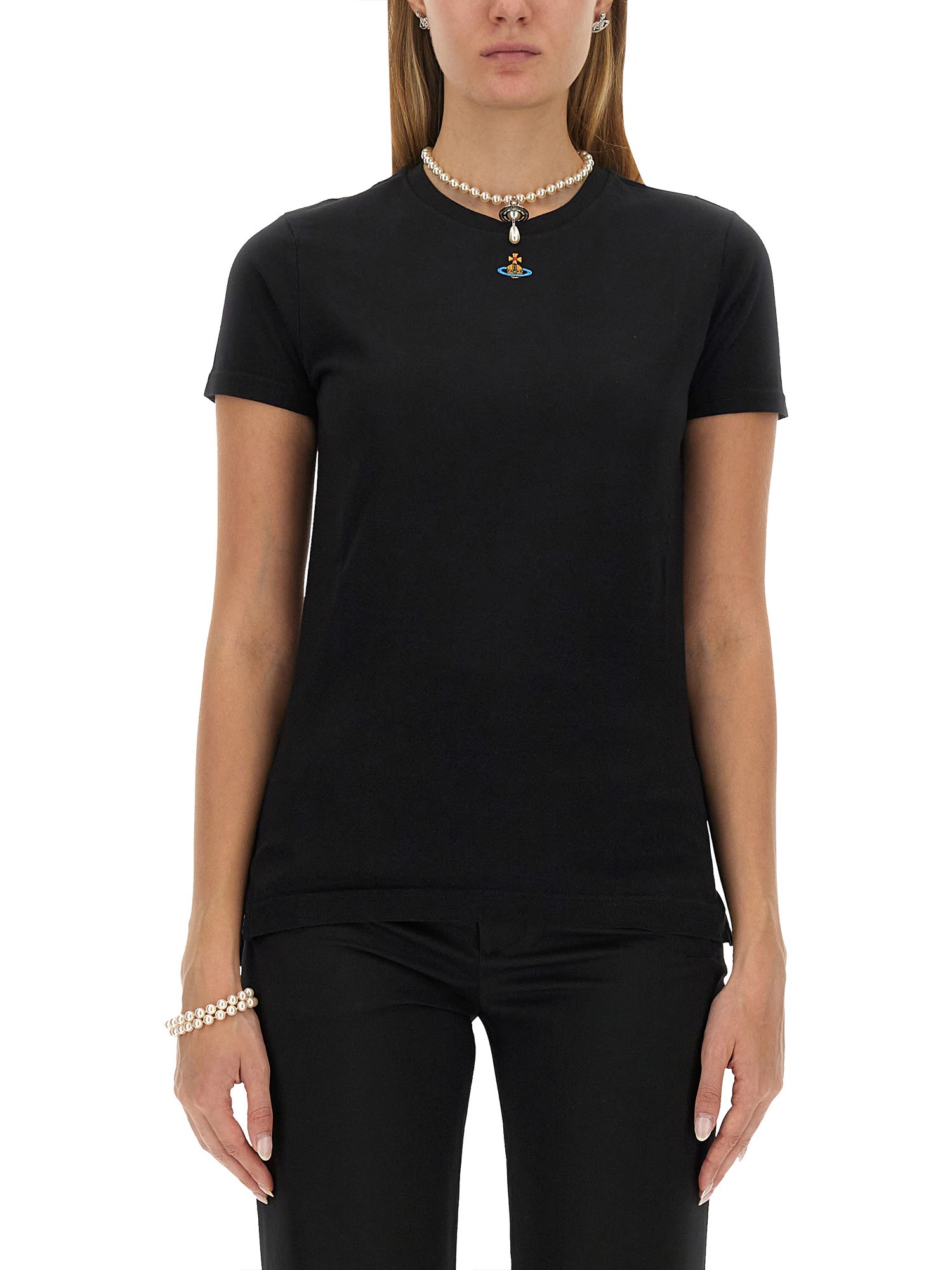 Vivienne Westwood Black Celestial Embroidered T-shirt