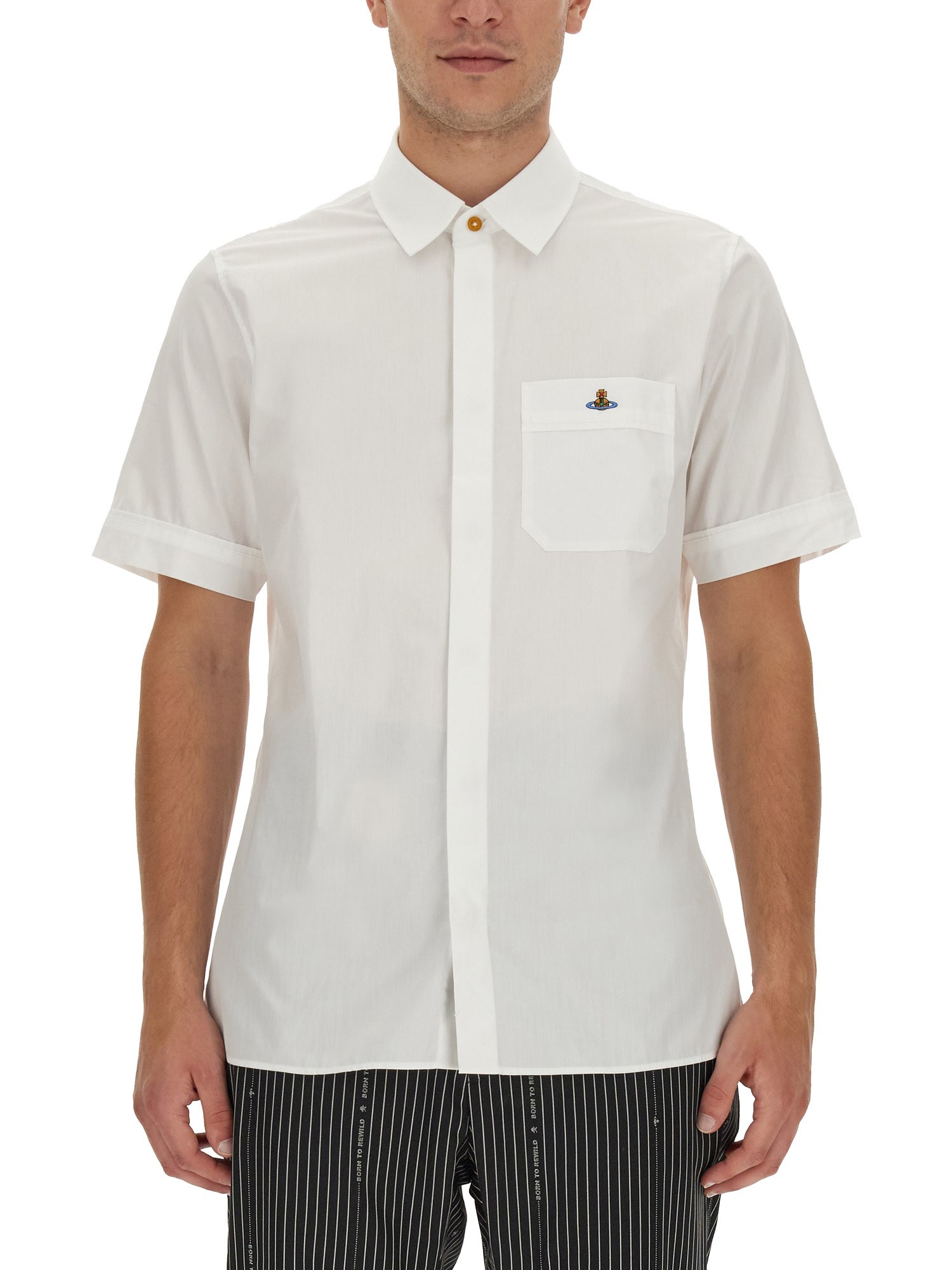 Vivienne Westwood White Embroidered Shirt In White