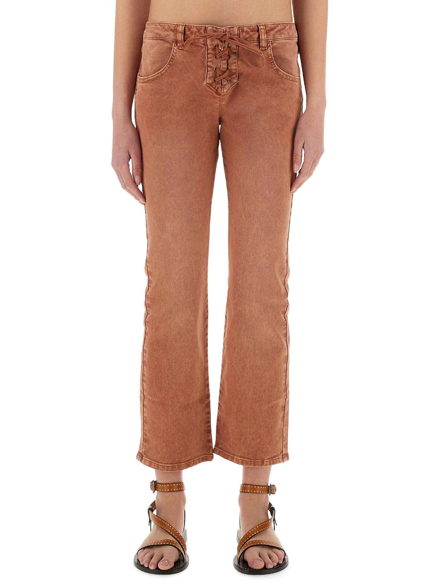 Isabel Marant Jeans With Belt Loops In Multicolour