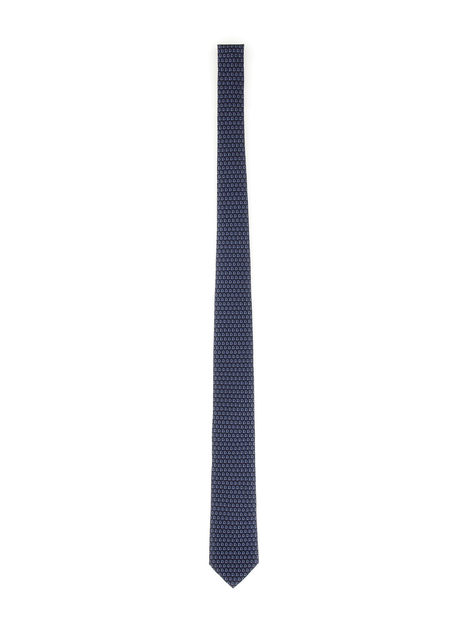 Ferragamo Geometric Pattern Silk Tie In Blue