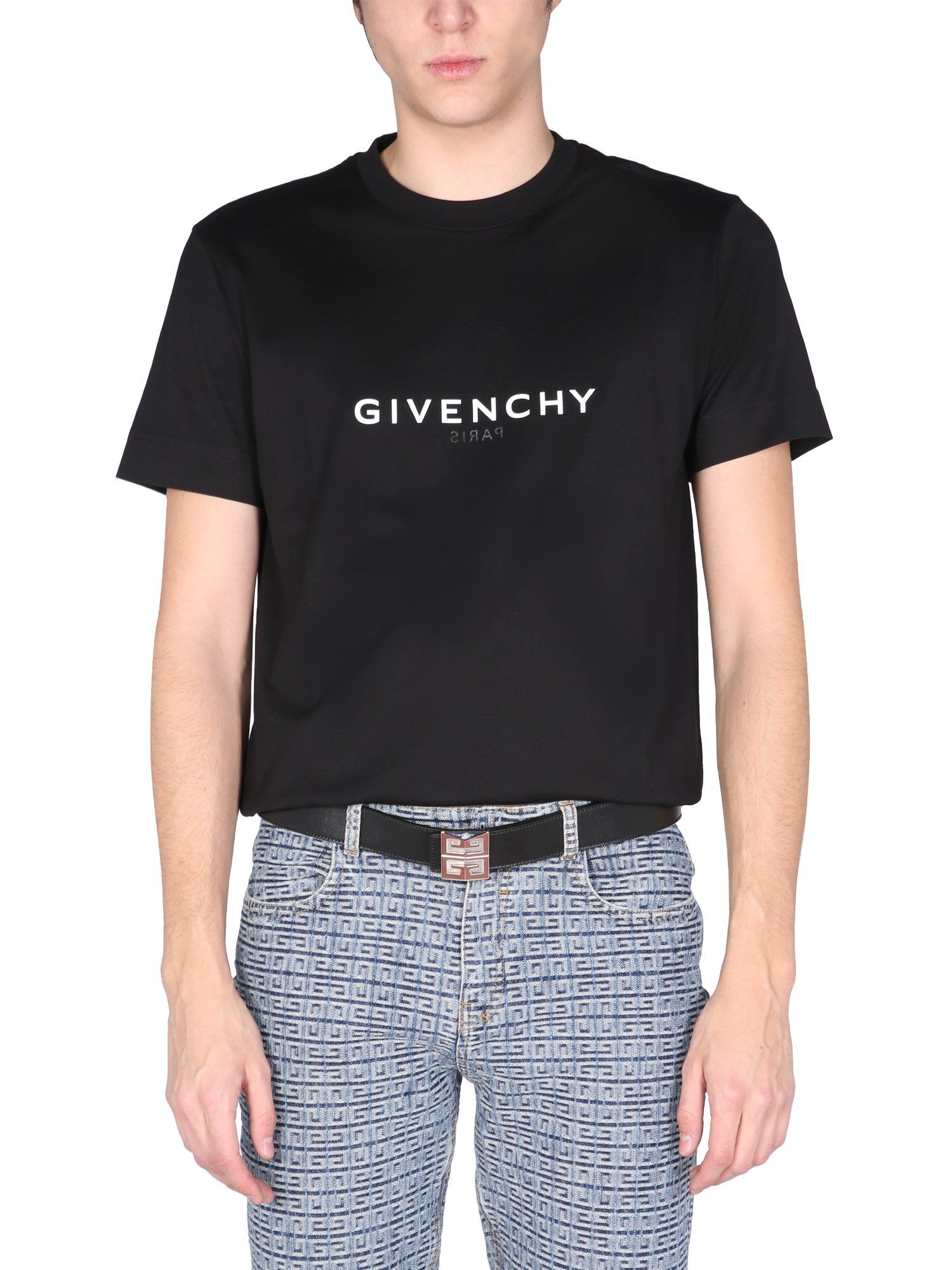 Shop Givenchy "reverse" T-shirt In Black