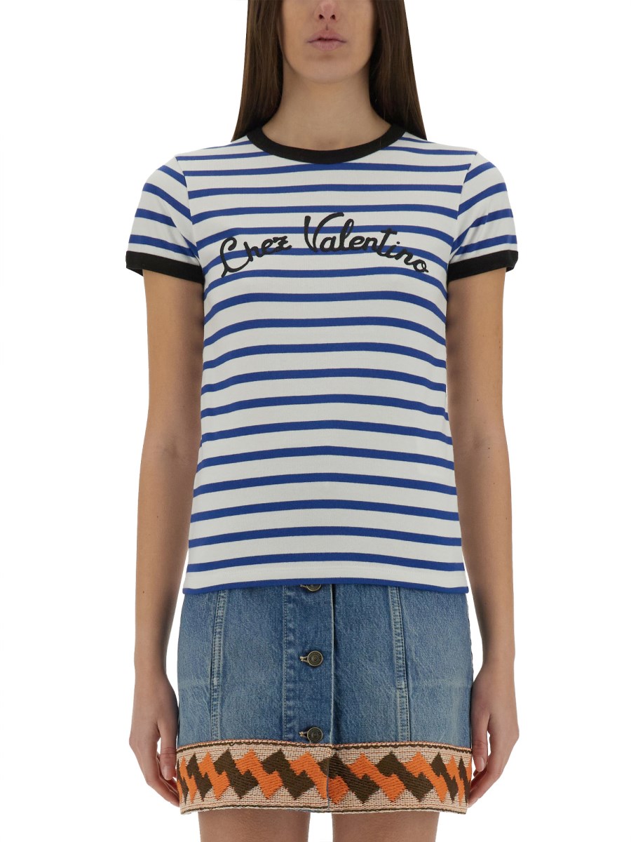 T-SHIRT IN JERSEY DI COTONE A RIGHE