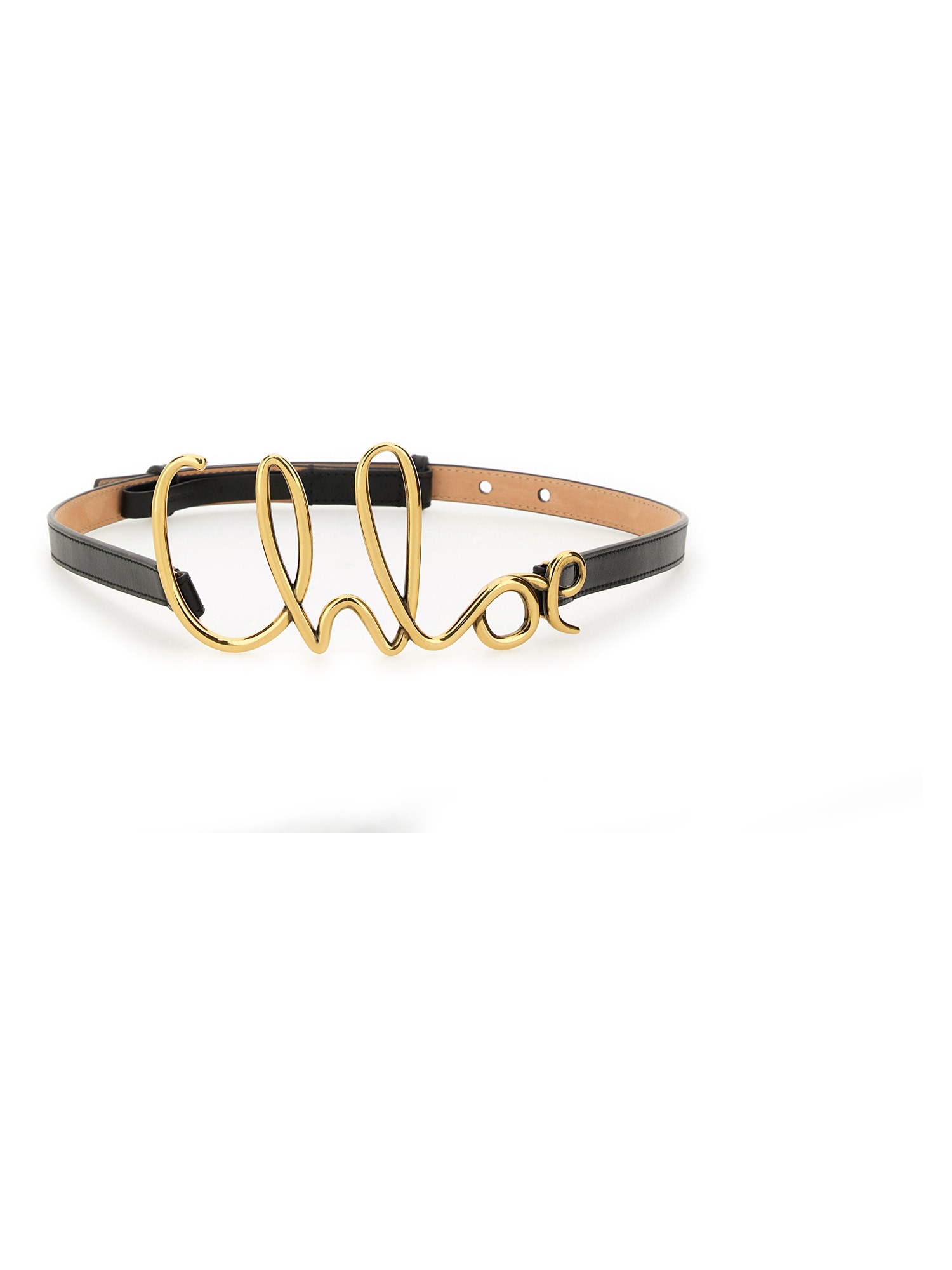 Chloé Iconic Leather Belt For Women In Black