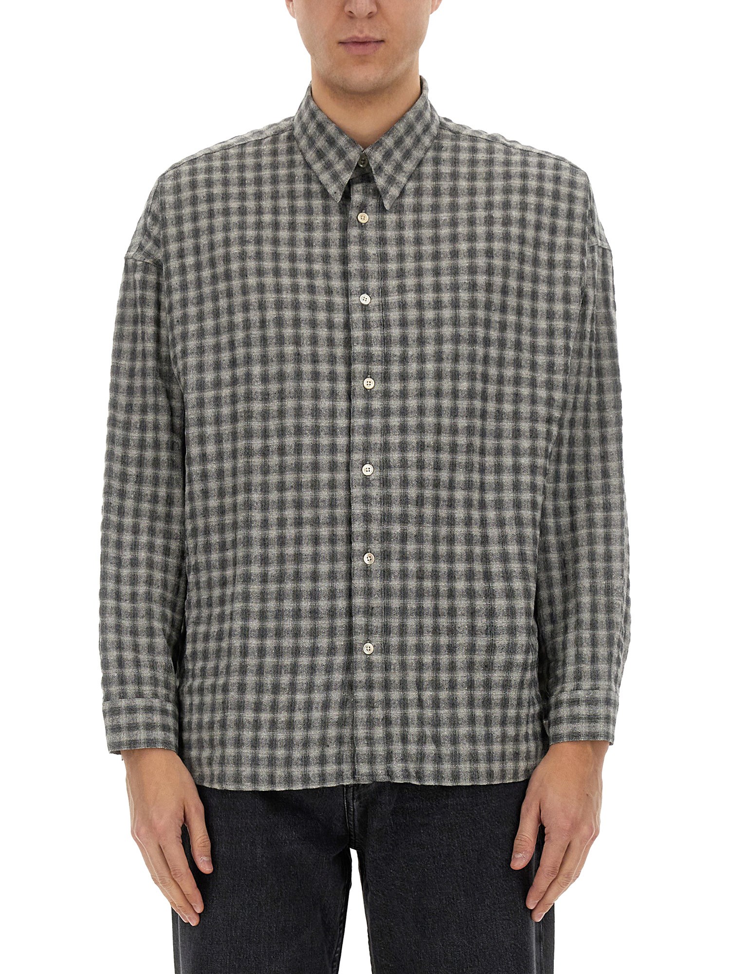 Sunflower Classic Check Pattern Shirt In Charcoal