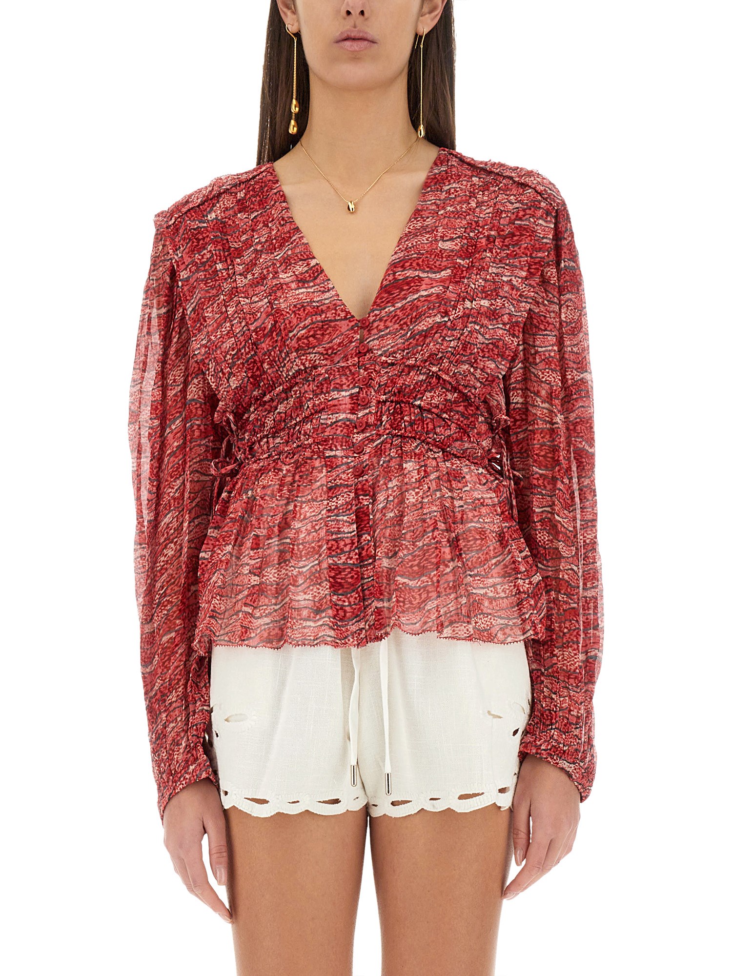 Shop Isabel Marant Étoile Top "axeline" In Multicolour