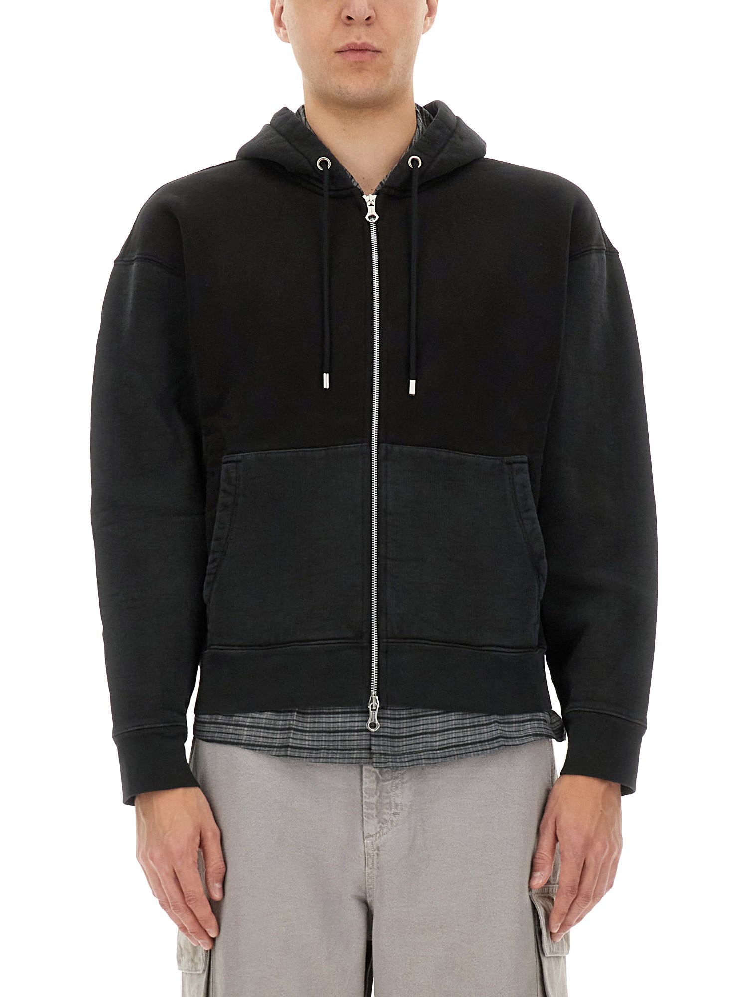 Our Legacy "rascal" Hooded Sweater Featuring Pockets In Black