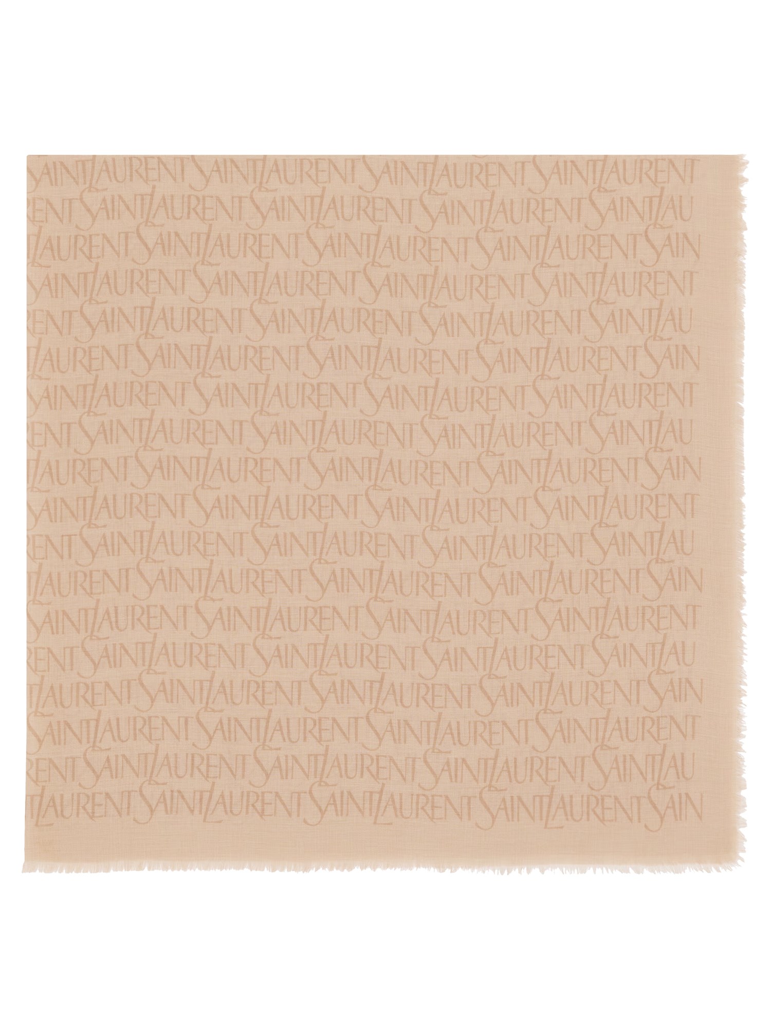 Saint Laurent Square Scarf In Beige