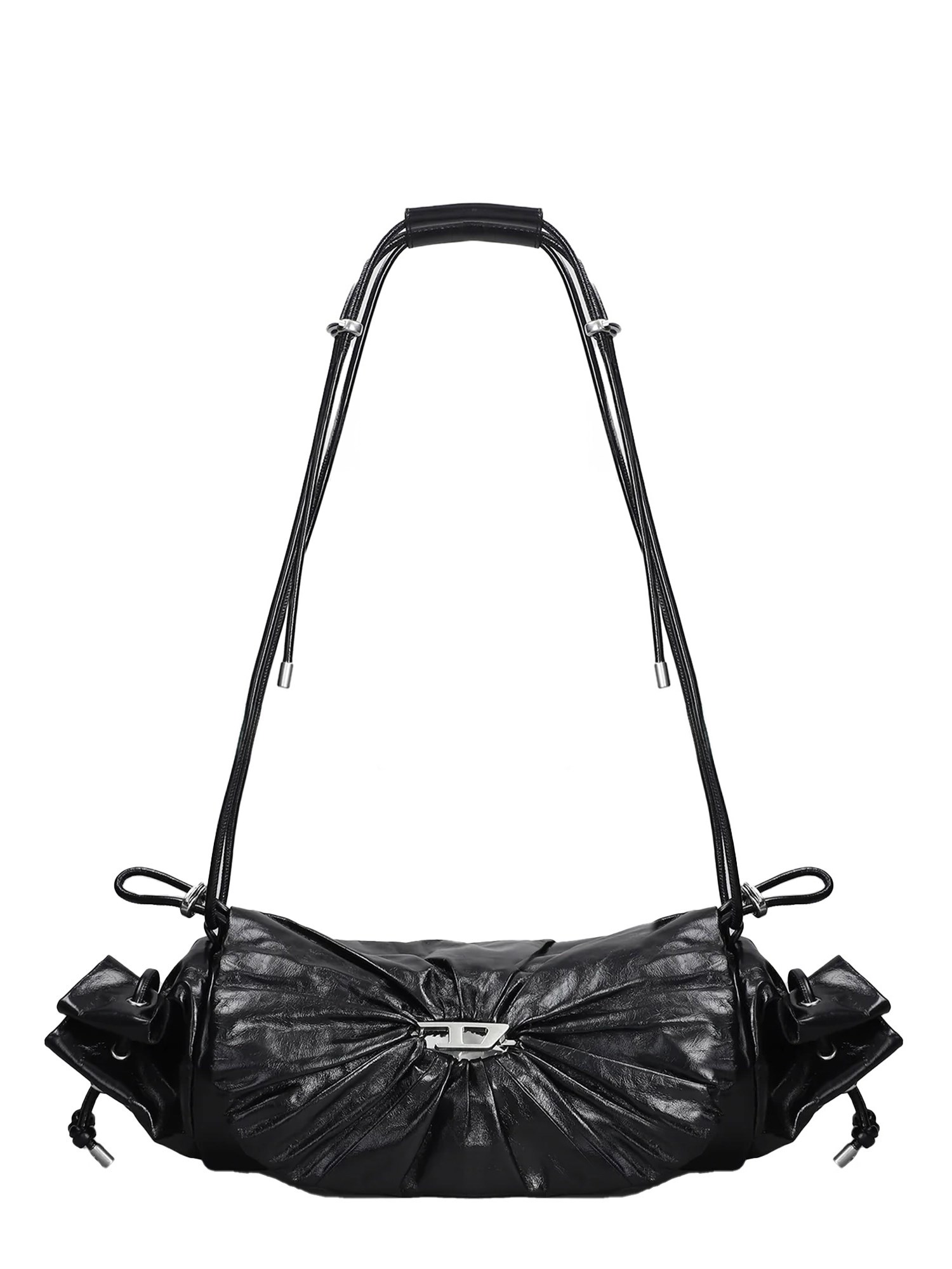Diesel "scrunch-d" Shoulder Bag In Black